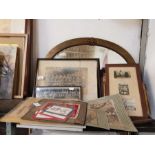 Collection of framed prints, military photographs