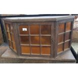 Oak glazed front cabinet