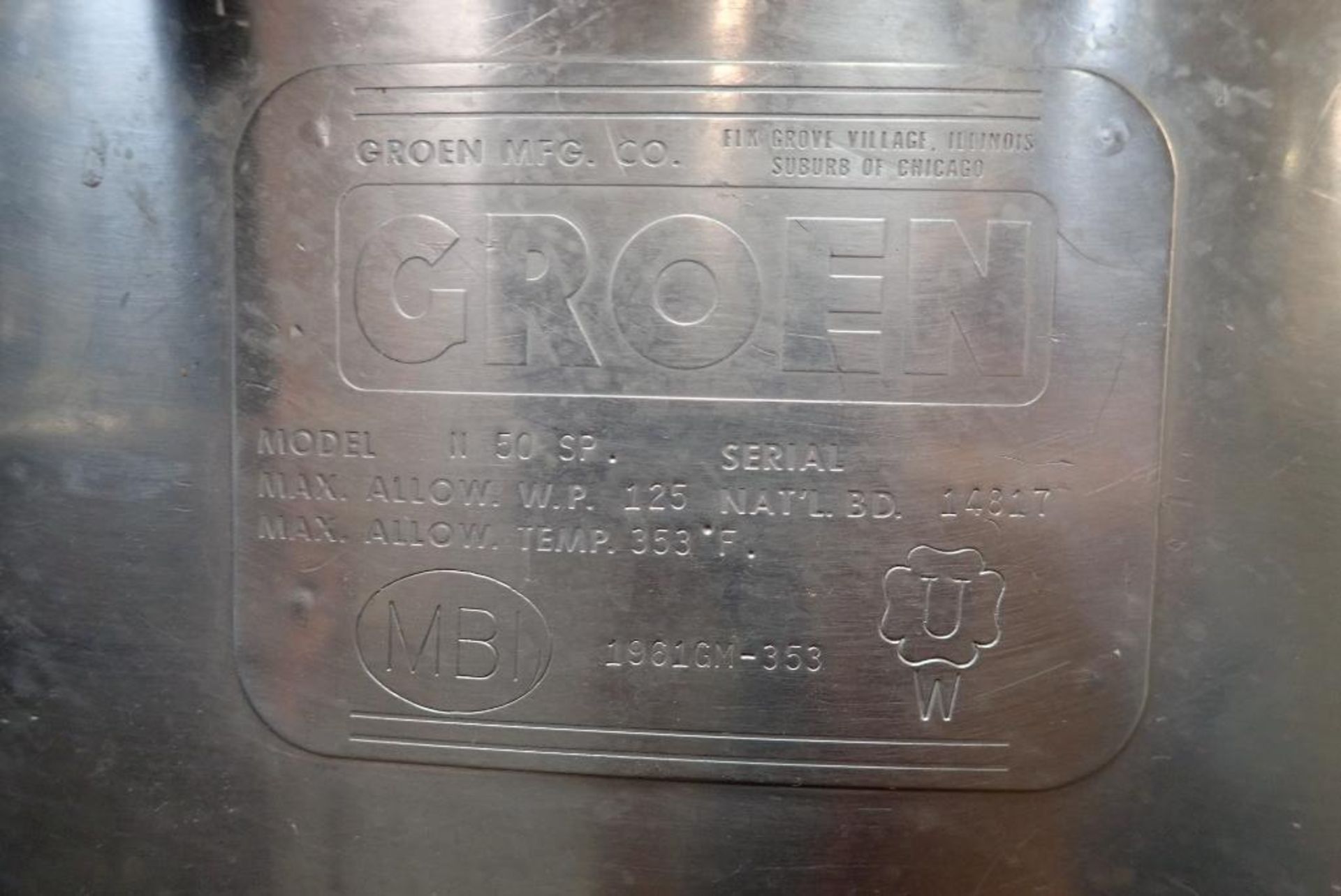 Groen 50 gallon kettle - Image 10 of 10