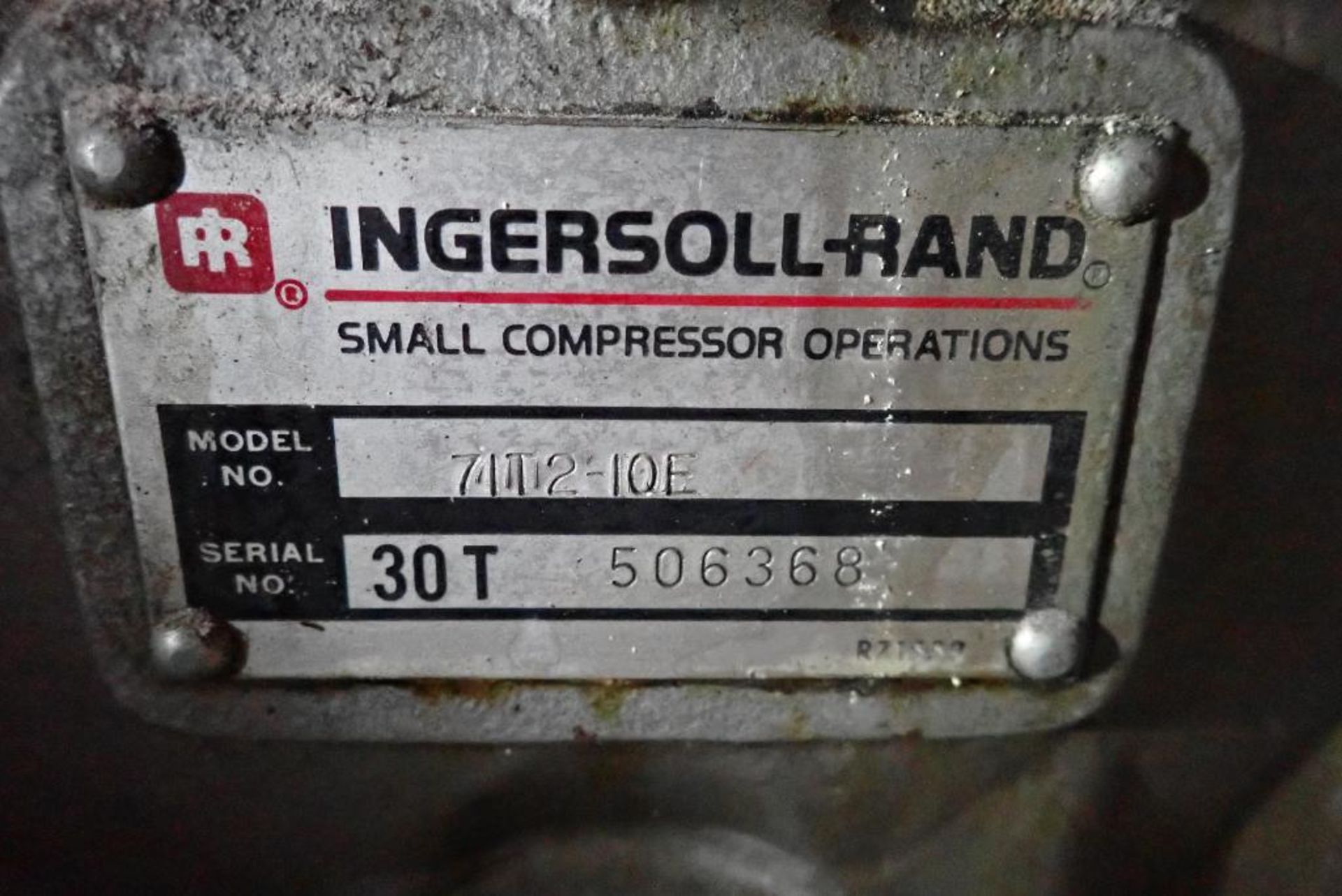 Ingersoll Rand T30 air compressor, Model 71T2-10E - Image 10 of 12