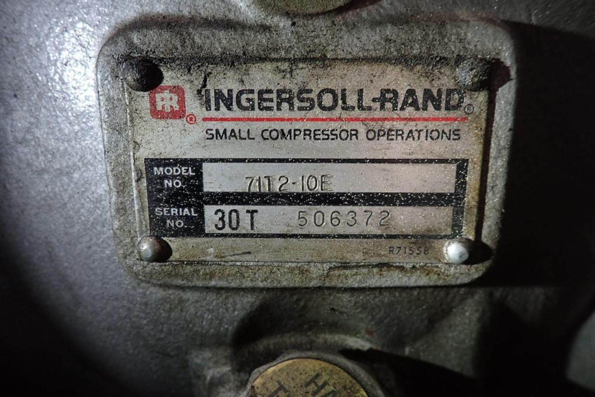 Ingersoll Rand T30 air compressor, Model 71T2-10E - Image 12 of 12