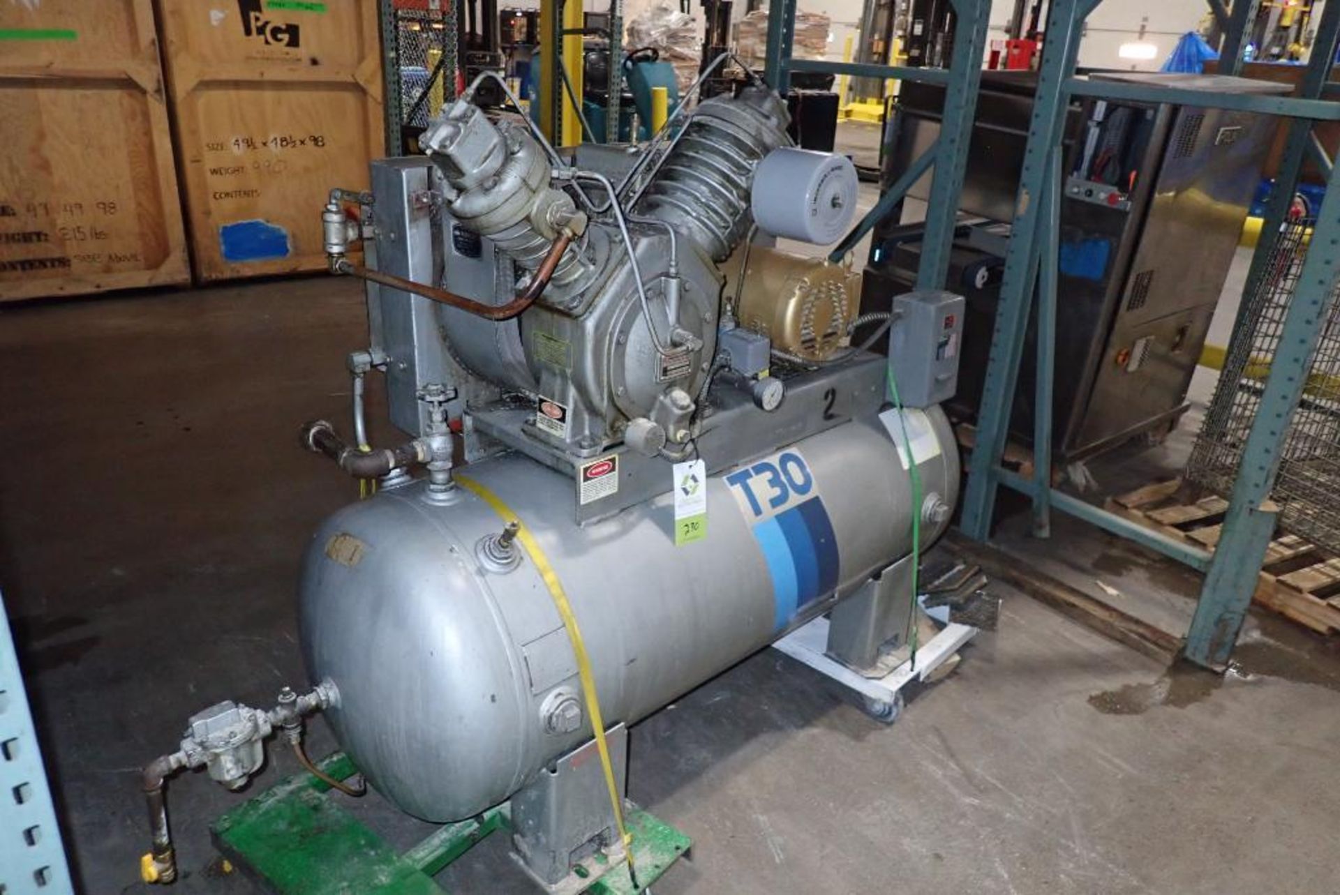 Ingersoll Rand T30 air compressor, Model 71T2-10E - Image 3 of 12