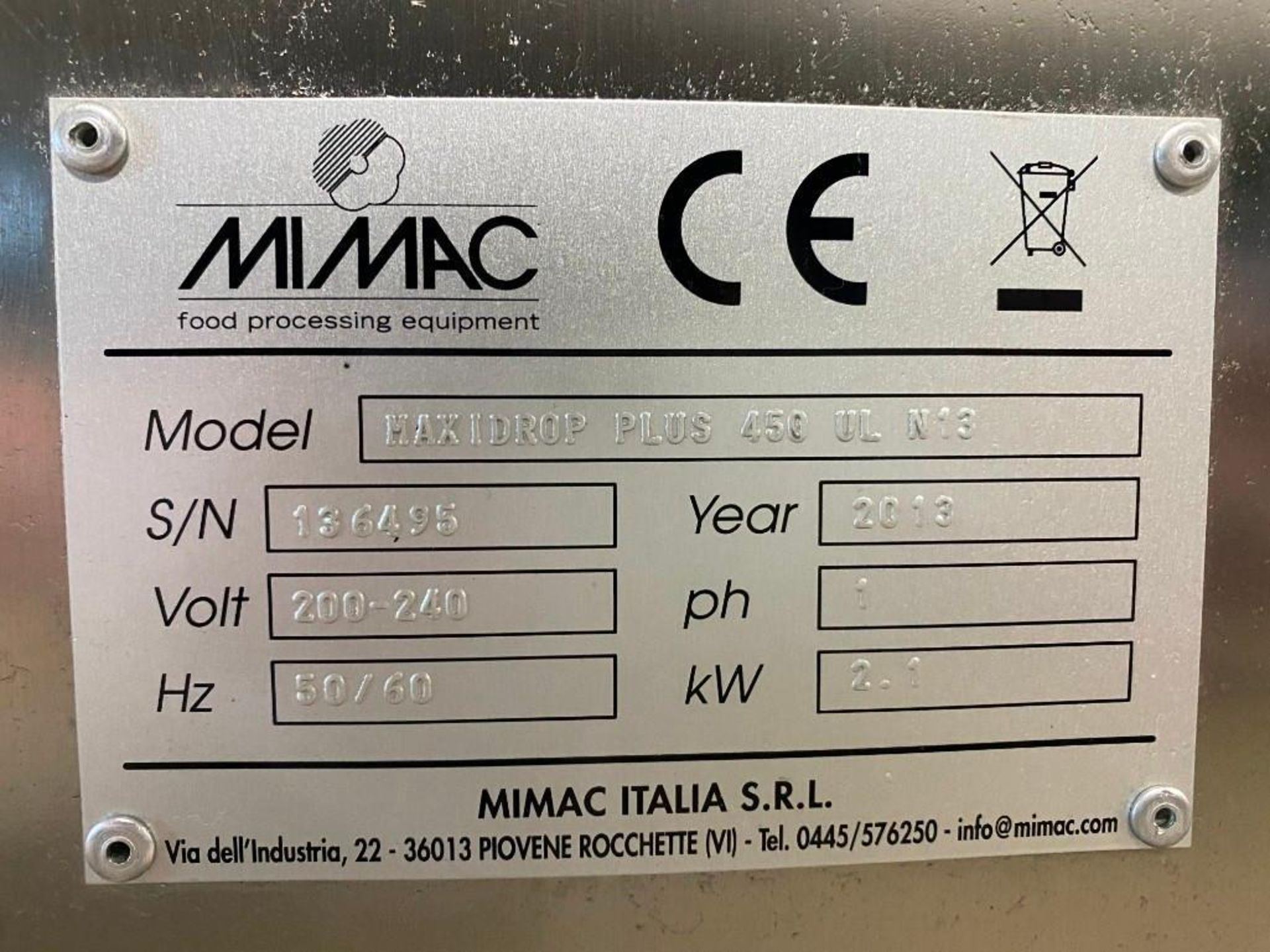 2013 Mimac Cookie Depositor/Sheet Pan Depositor - Image 10 of 10