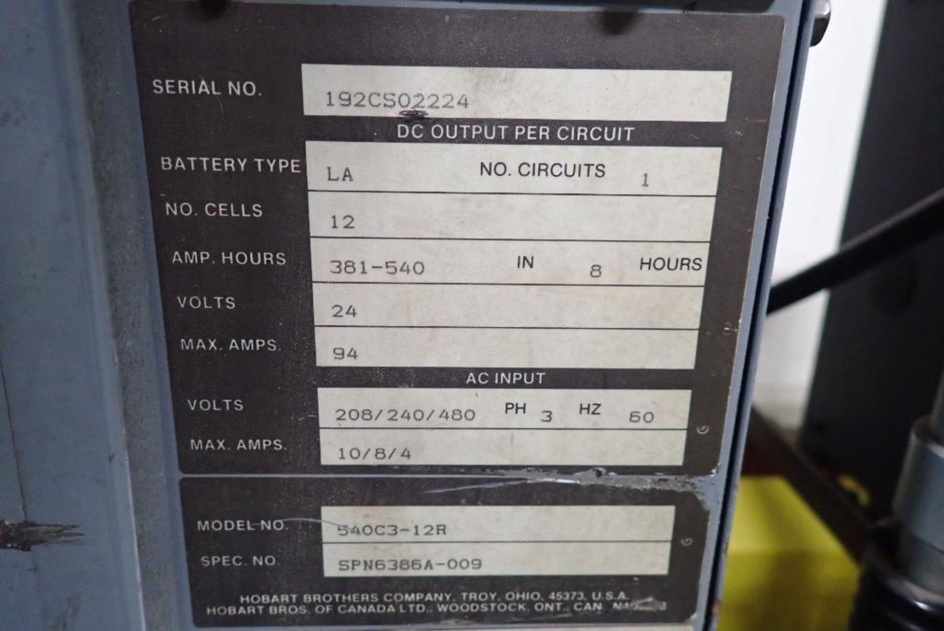 Hobart 24 volt automatic battery charger - Image 4 of 6