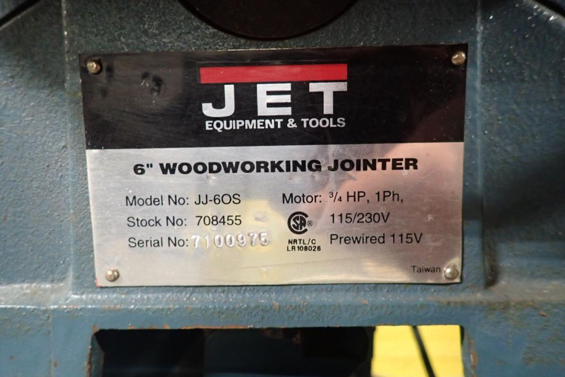 Jet 6 in. woodworking jointer - Image 7 of 7