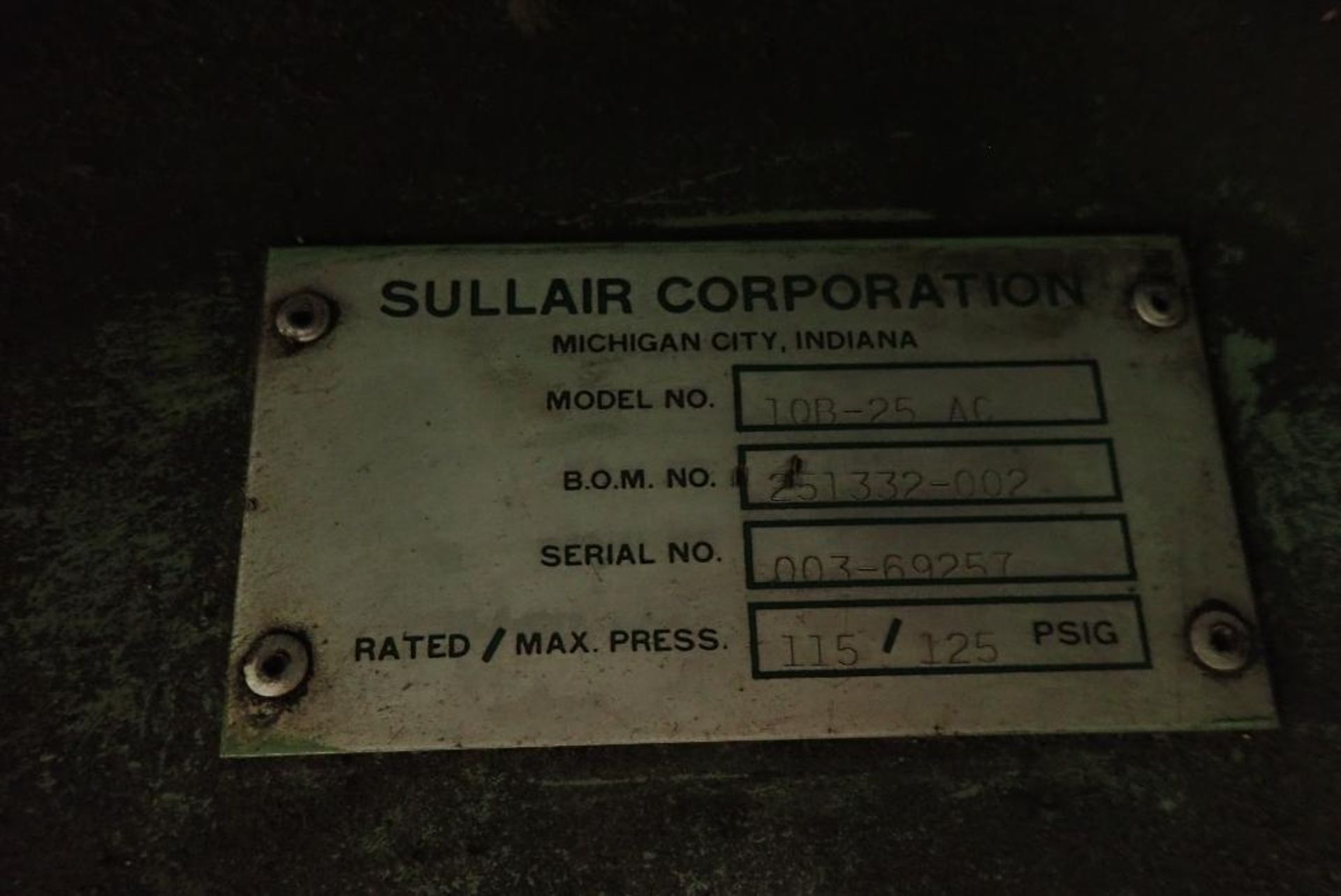 Sullair rotary screw air compressor - Image 7 of 12