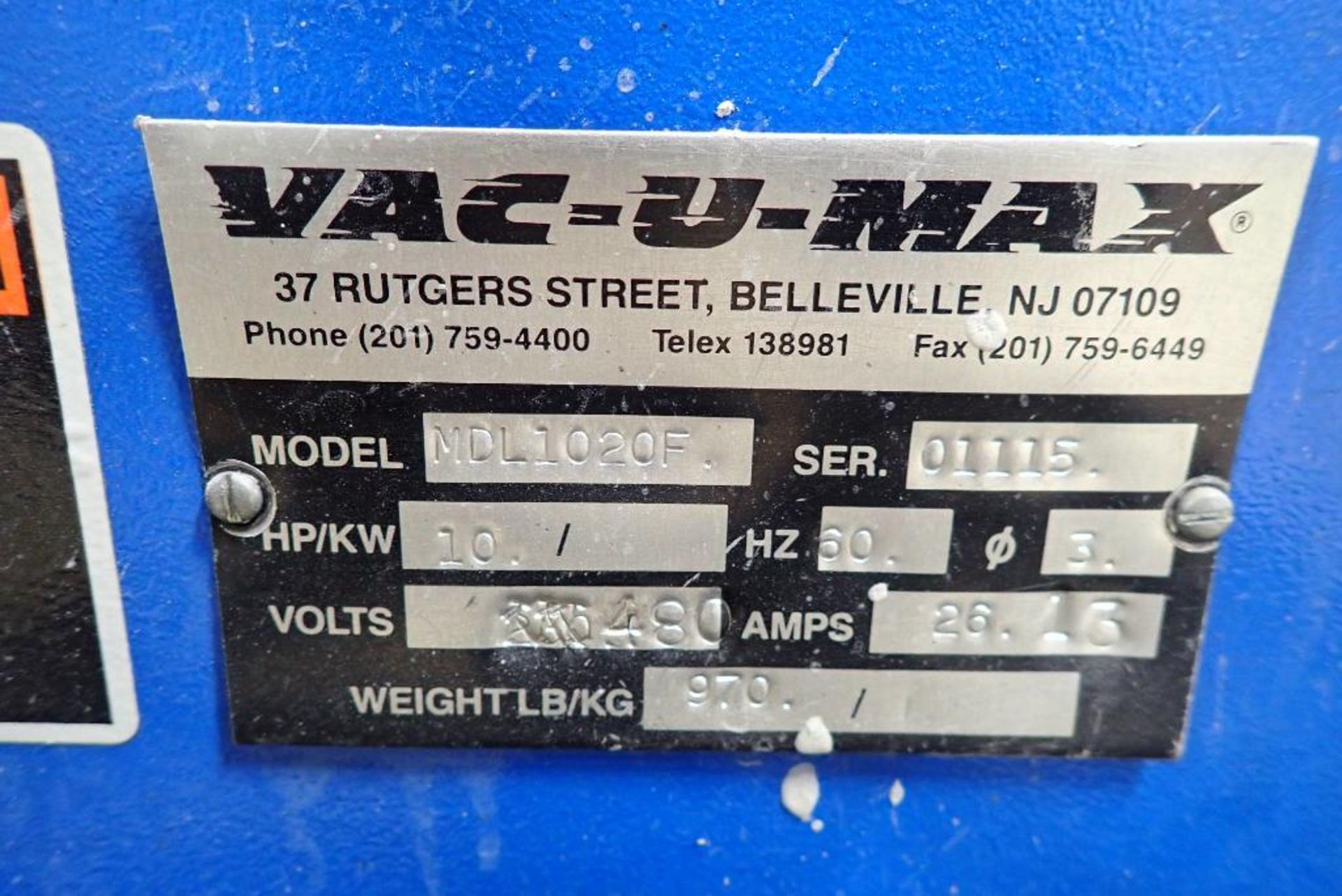 Vac-u-max portable commercial vacuum - Image 12 of 13