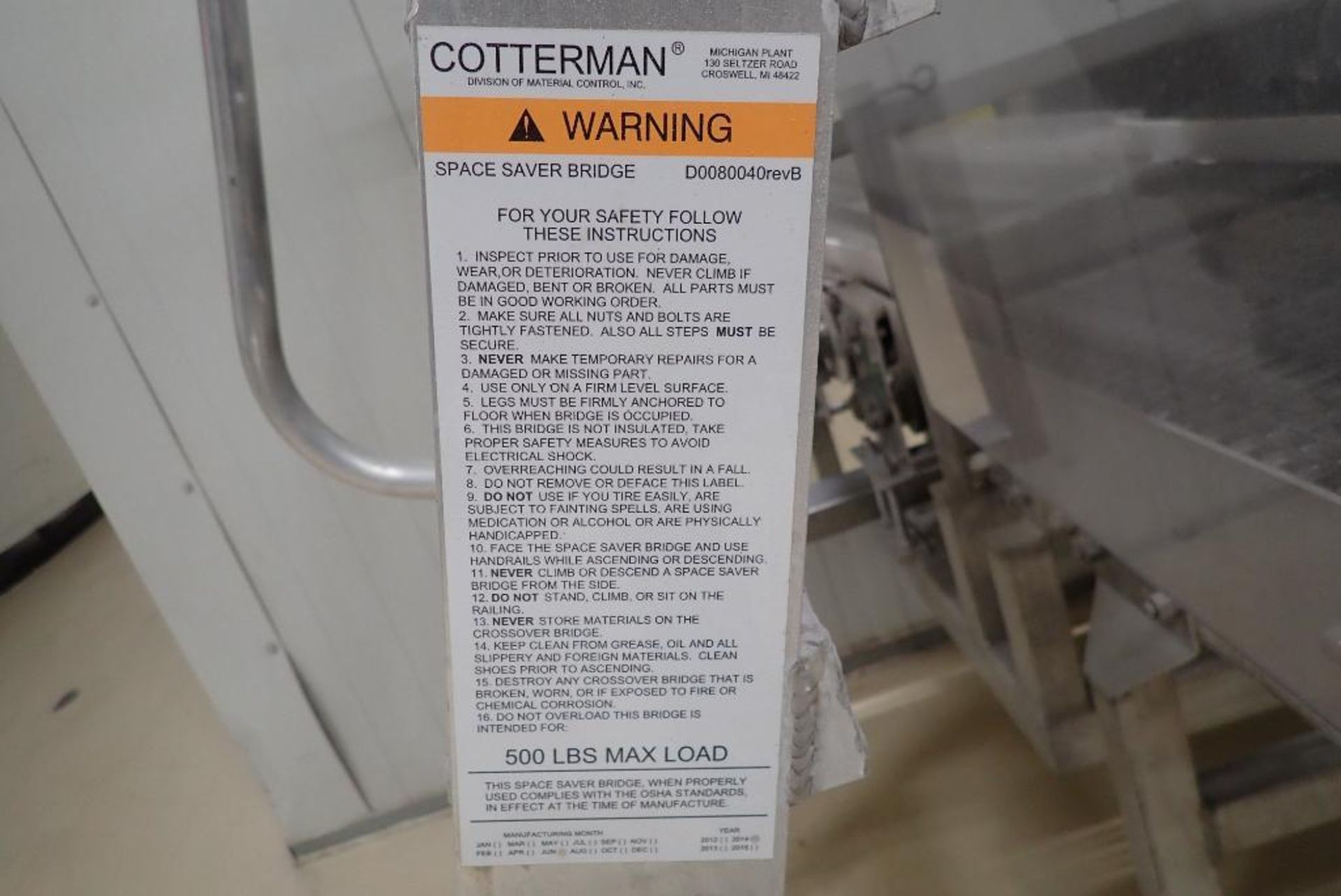 Cotterman aluminum conveyor crossover - Image 7 of 7