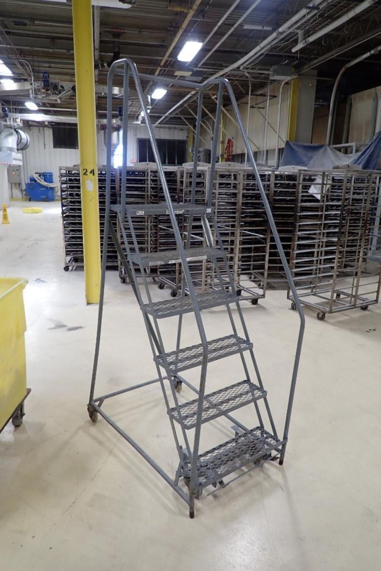 Cotterman 6 step rolling warehouse ladder - Image 2 of 5