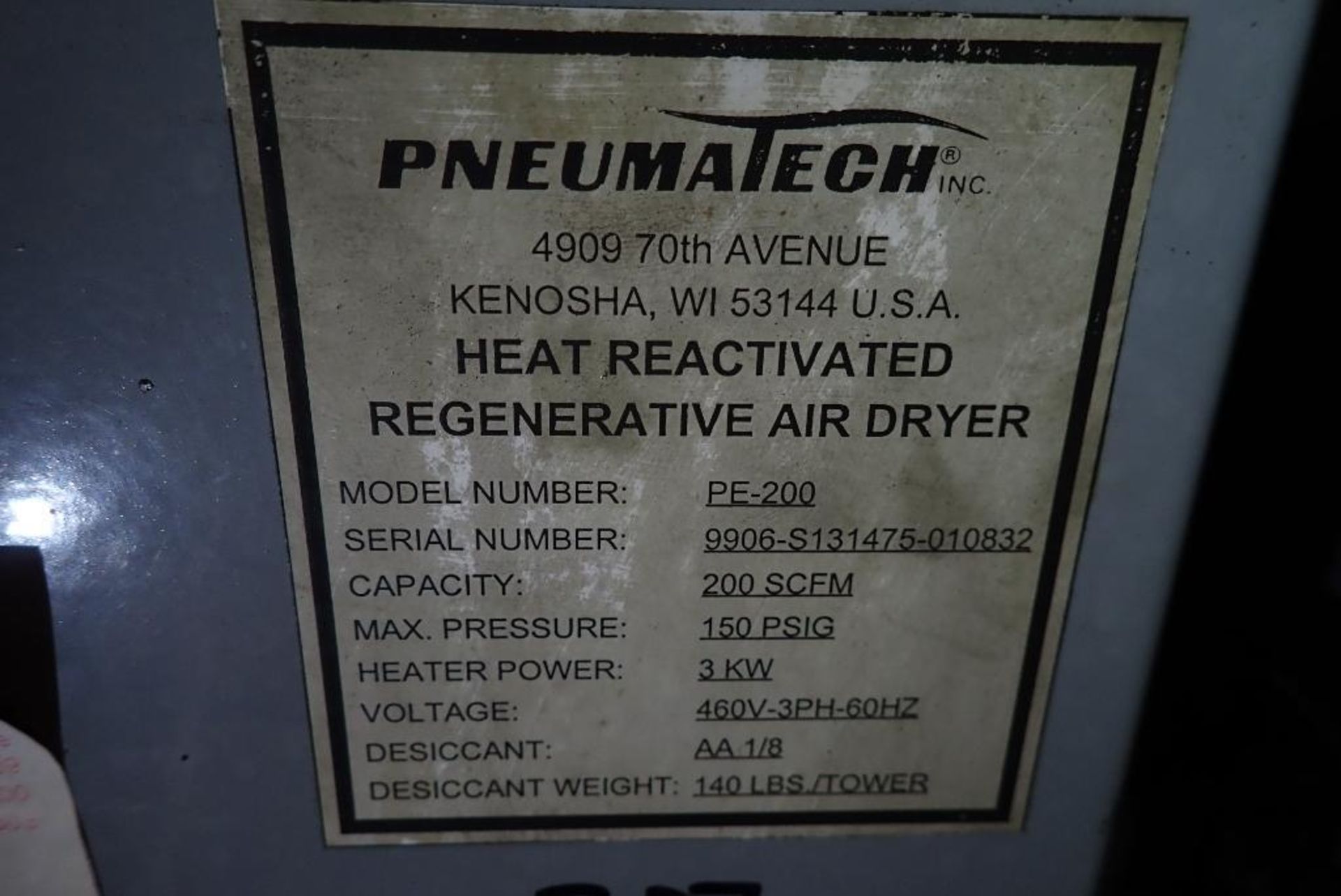 Pneumatic heat reactivated regenerative air dryer - Image 10 of 11