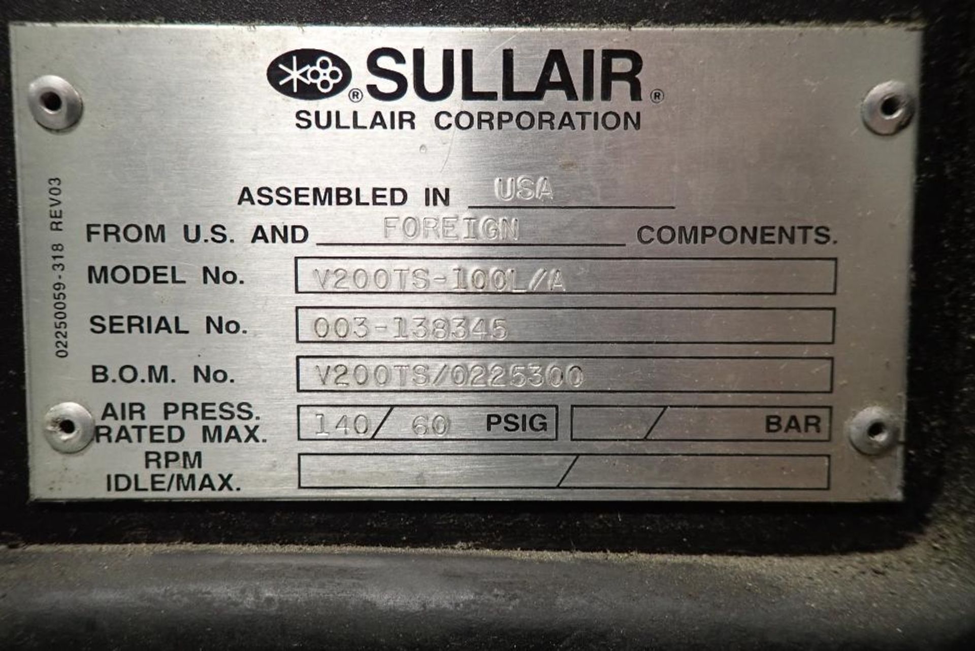 Sullair rotary screw air compressor - Image 10 of 10
