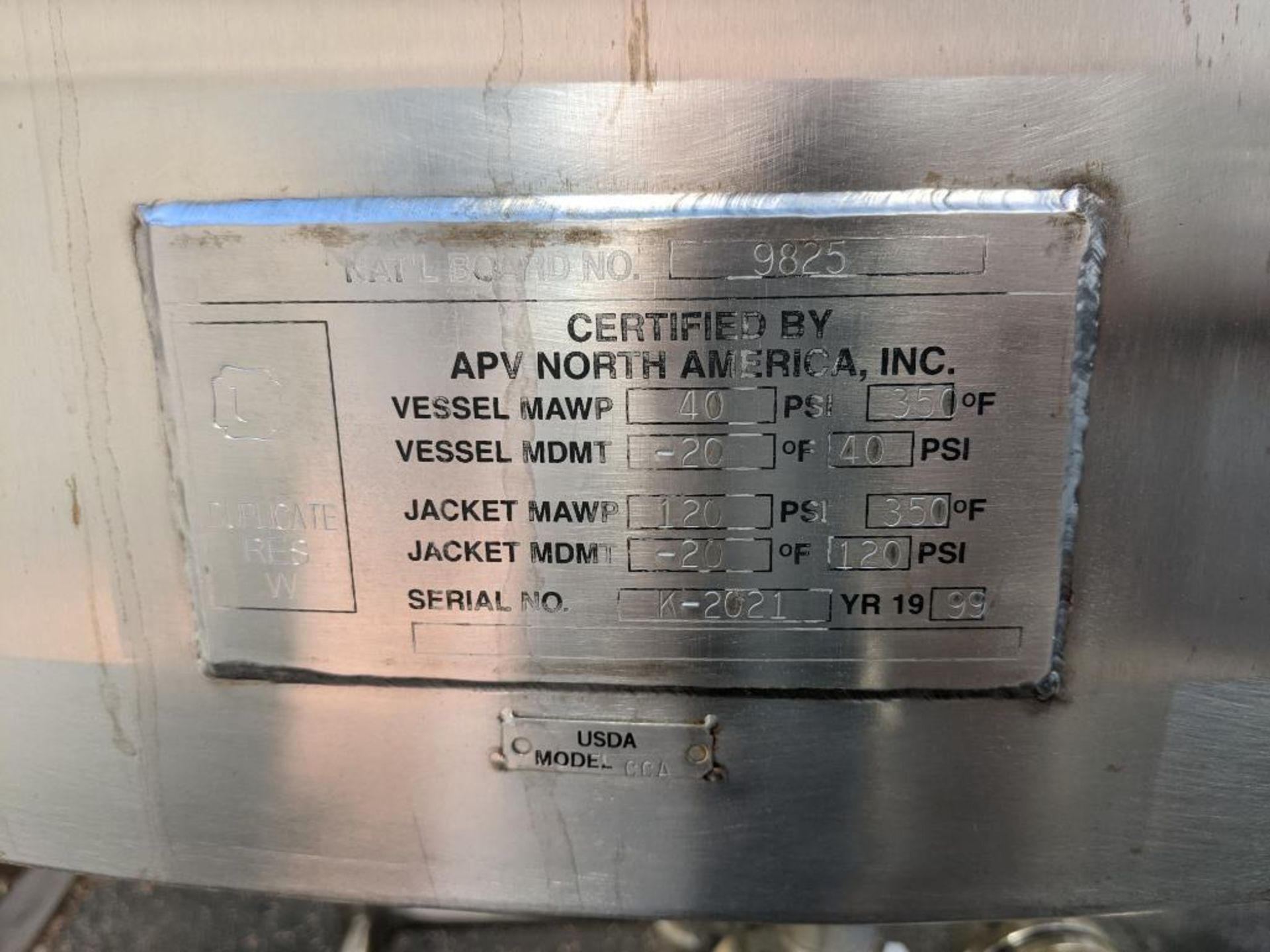 APV SS 1000 gallon Processor - Image 16 of 43