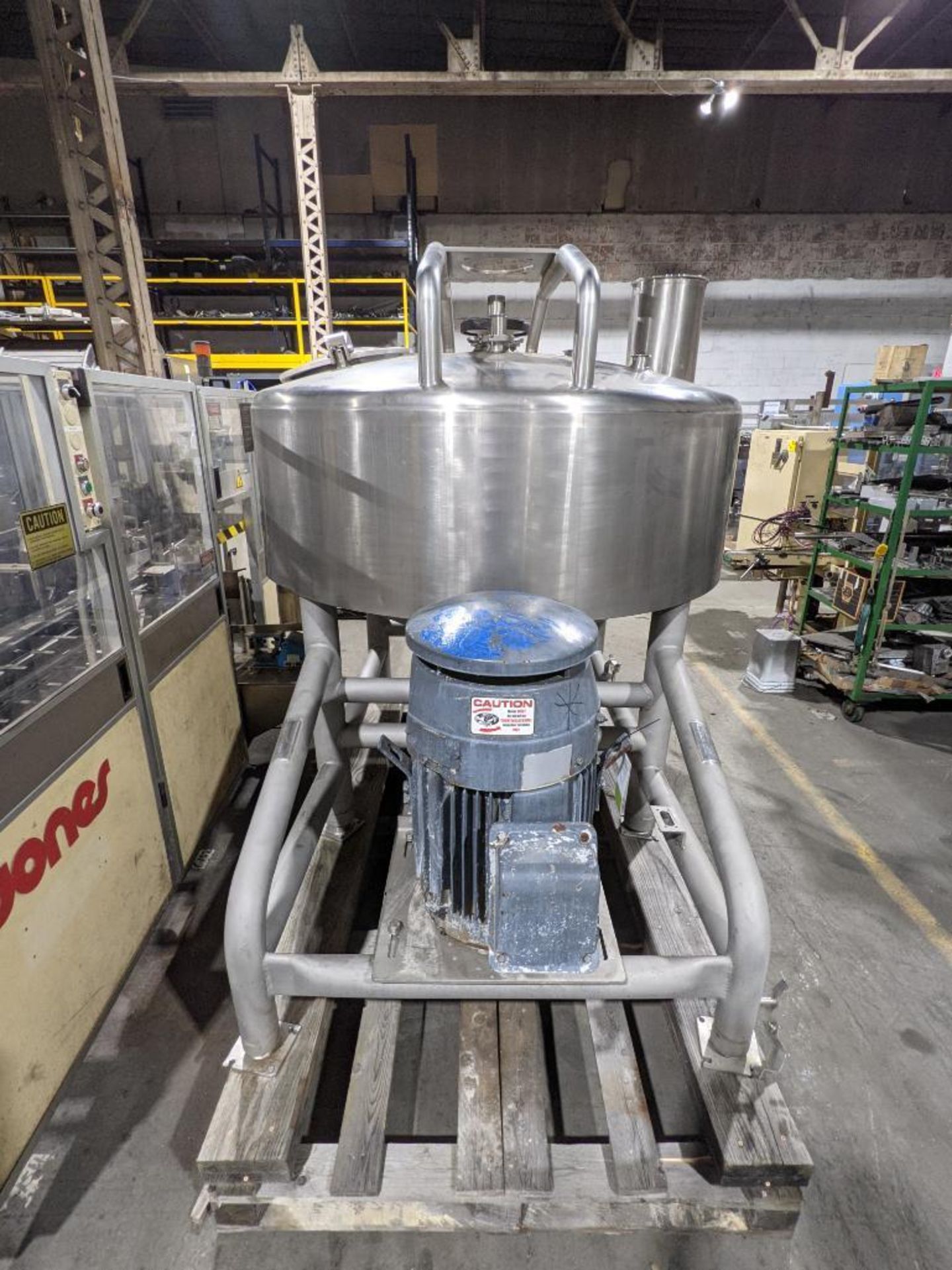 Breddo Likwifier 300 gallon full jacketed round likwifier with top agitation - Image 4 of 25