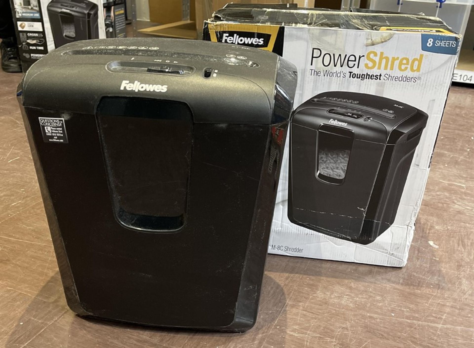 Fellowes Powershred M-8C 8 Sheet Cross Cut Personal Shredder With Safety Lock, Black - Image 2 of 2