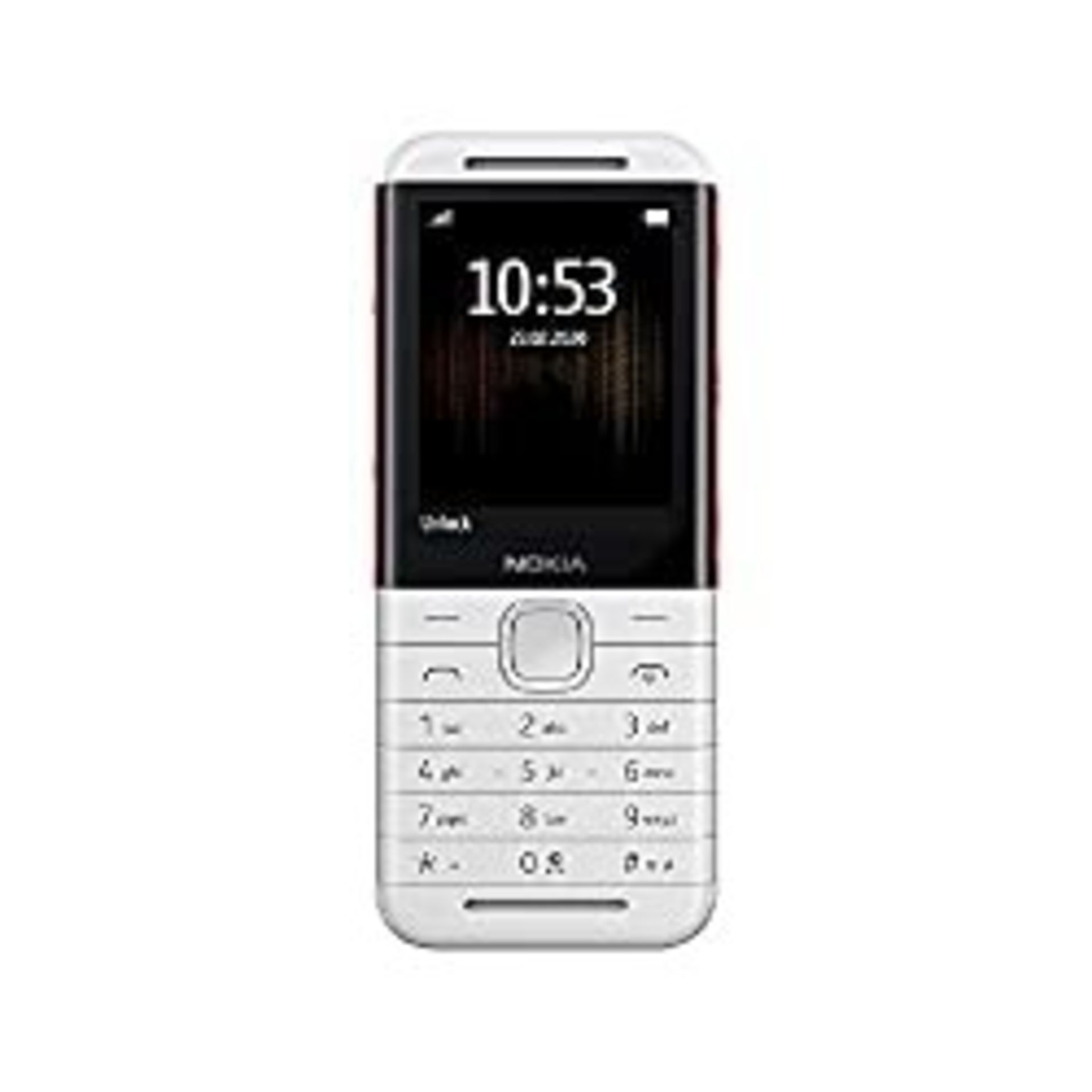 Nokia 5310 2.4 Inch 8 MB UK SIM-Free 2G Feature Phone (Dual Sim) - White/Red