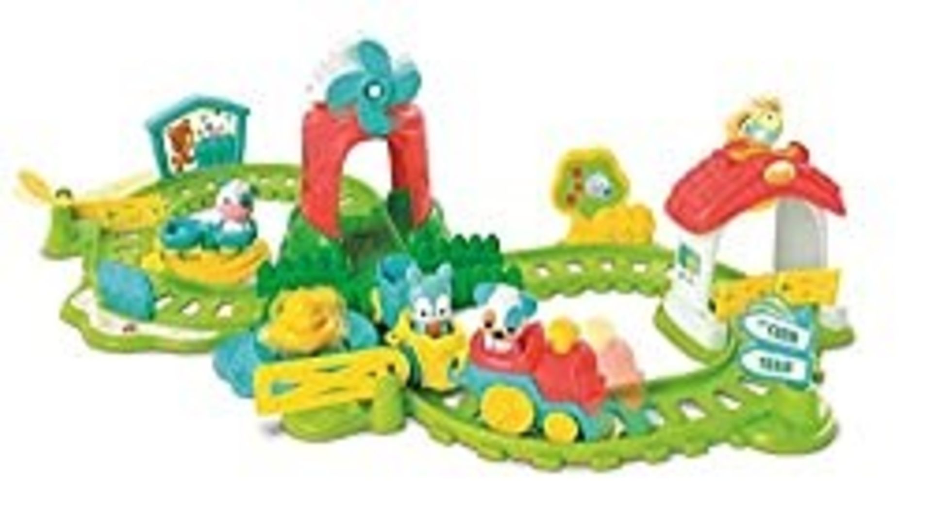 Clementoni 61722 Animals Farm Interactive playset with Electronic Train (English Version) -Made