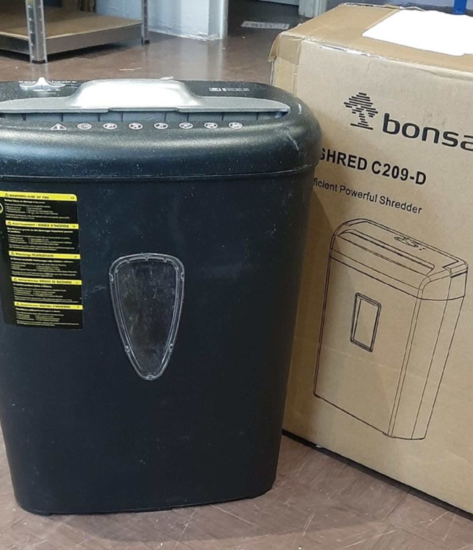 Bonsaii 10-Sheet Cross-Cut Paper and Credit Card Shredder Machine, 21-Litre Wastebasket Capacit - Image 2 of 2