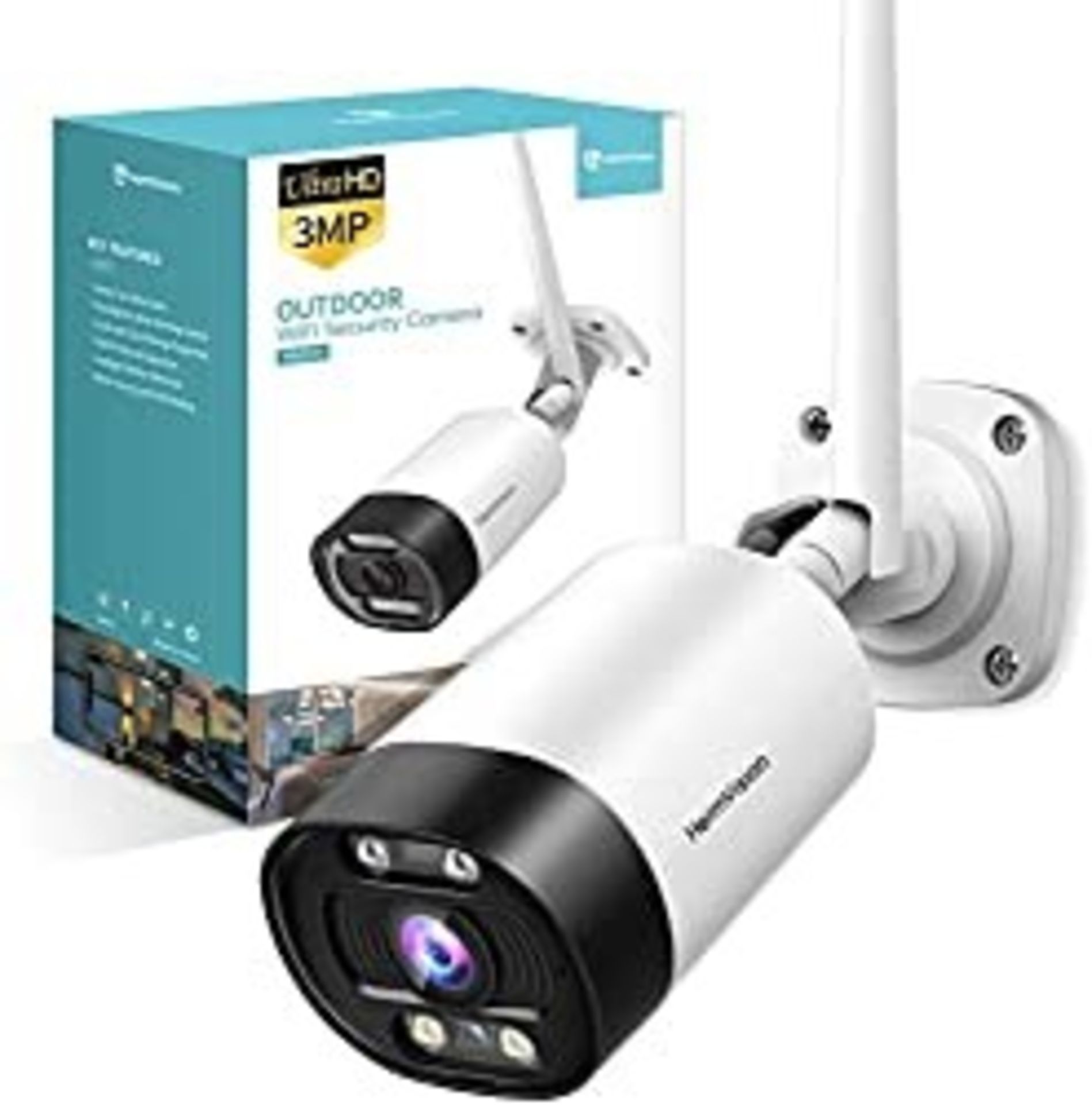 HeimVision HM311 3MP Outdoor Security Camera, 2K CCTV Wireless WiFi Home Bullet Camera with Flo
