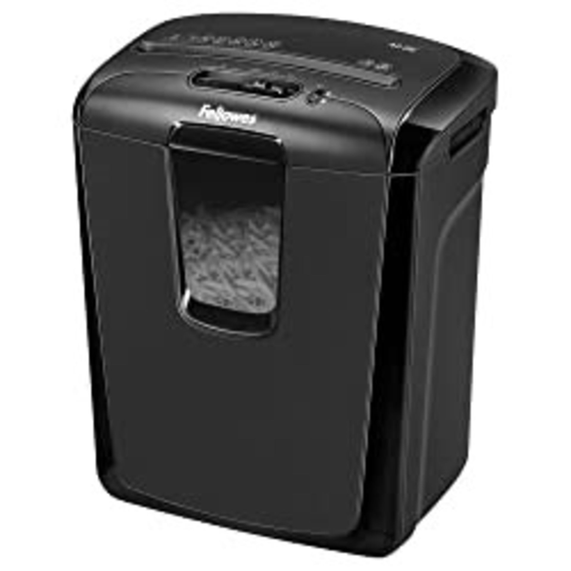 Fellowes Powershred M-8C 8 Sheet Cross Cut Personal Shredder With Safety Lock, Black