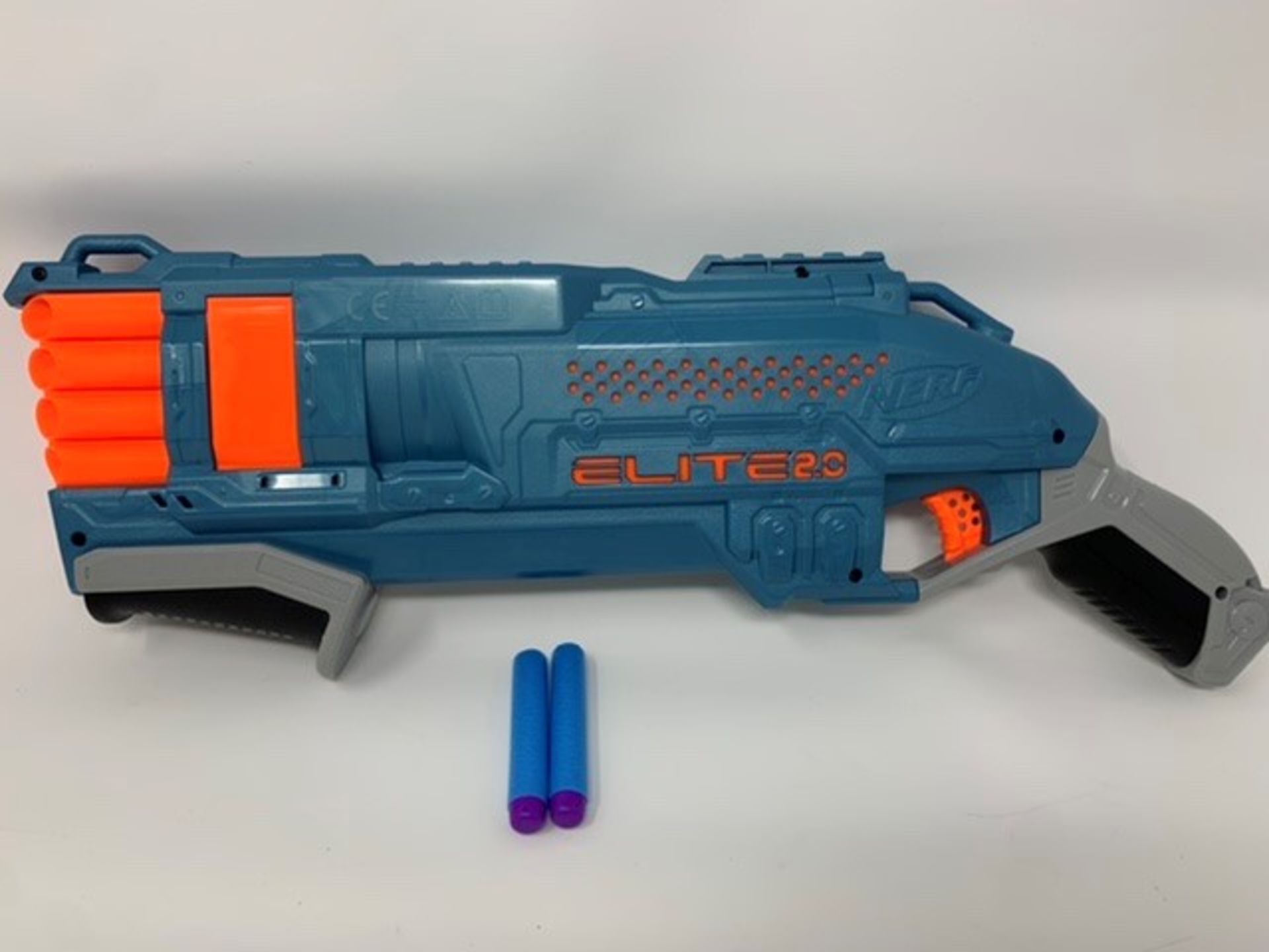 Nerf Elite 2.0 Warden DB-8 Blaster, 16 Official Nerf Darts, Blast 2 Darts At Once, Tactical Rai - Image 2 of 2