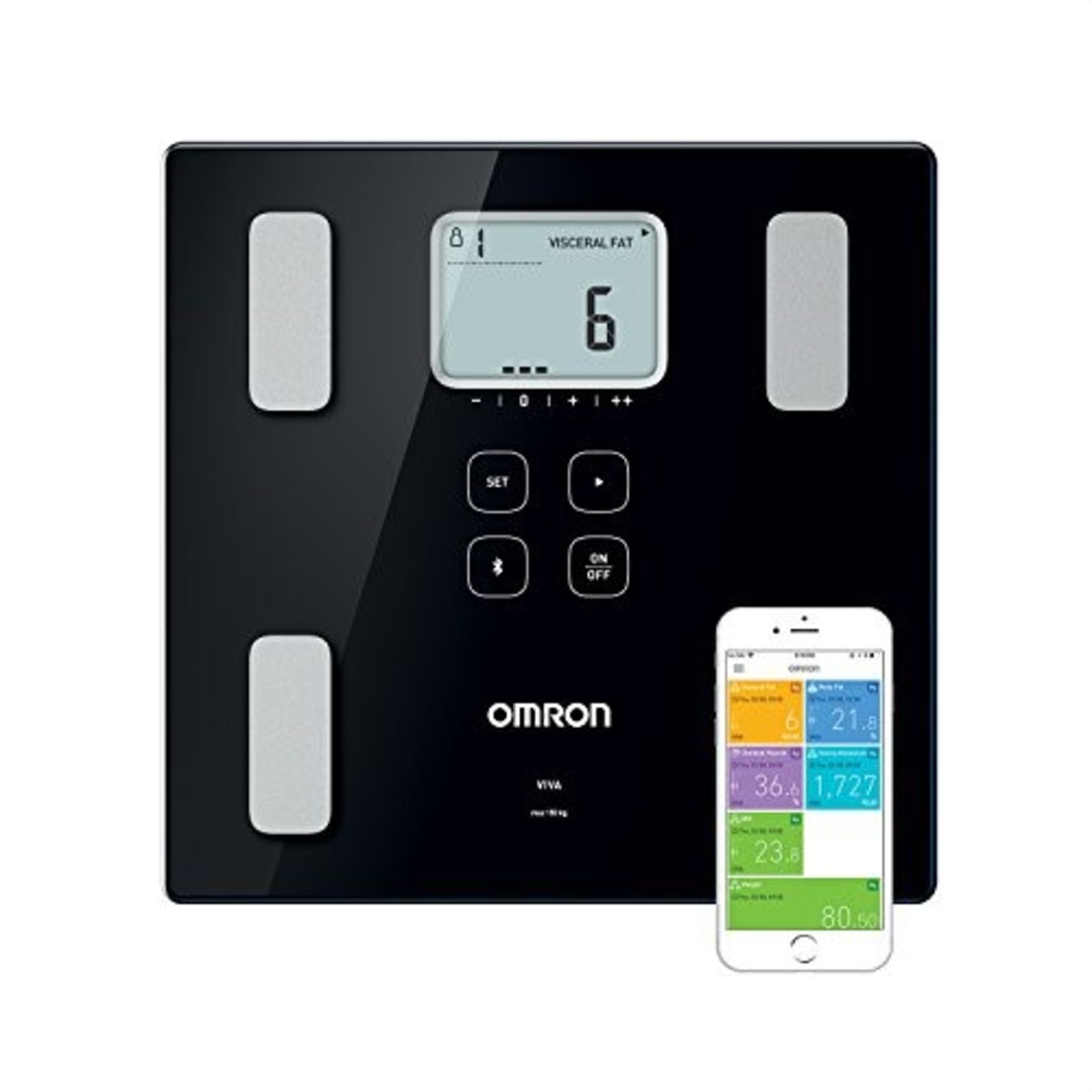RRP £99.00 OMRON VIVA Bluetooth Smart Scale and Body Compos