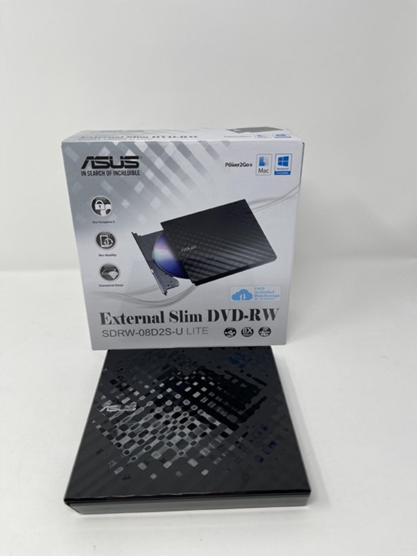 ASUS EXTERNAL SLIM DVD RW WHITE - Image 2 of 2