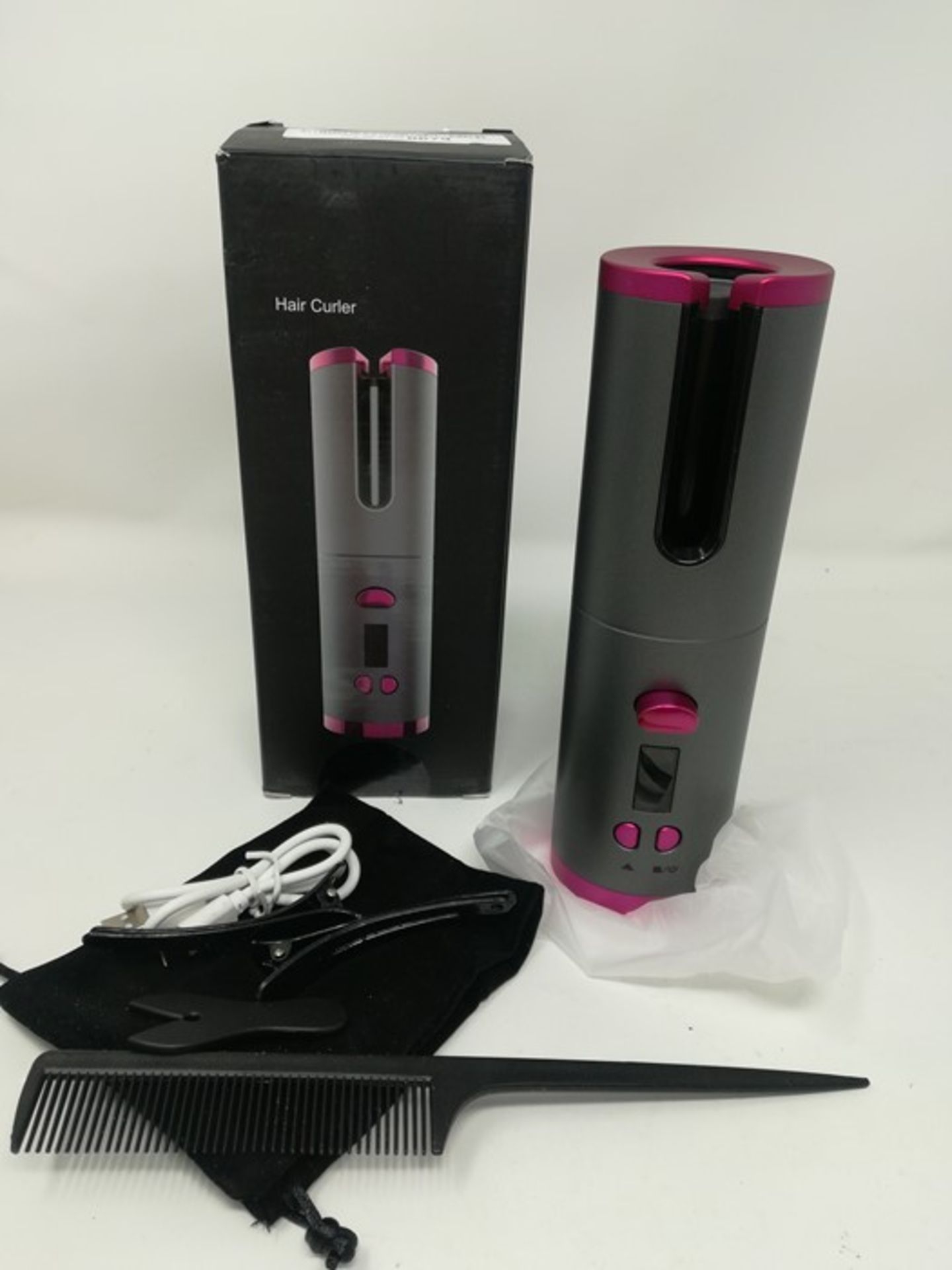 Hair Curler, USB Rechargeable Cordless Auto Curl - Image 2 of 2