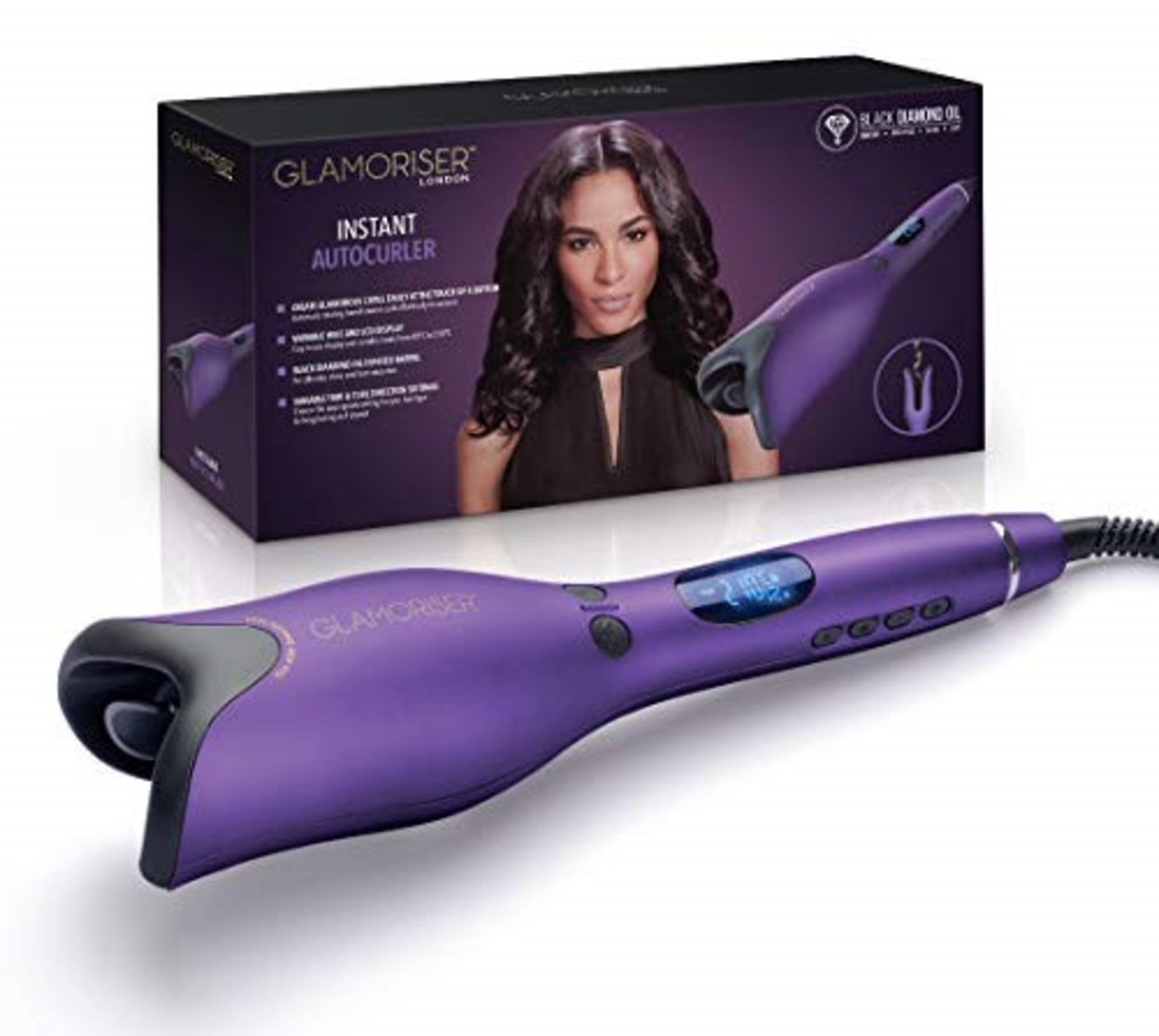 RRP £89.00 Glamoriser Instant Auto Curler - Automatic Tangl