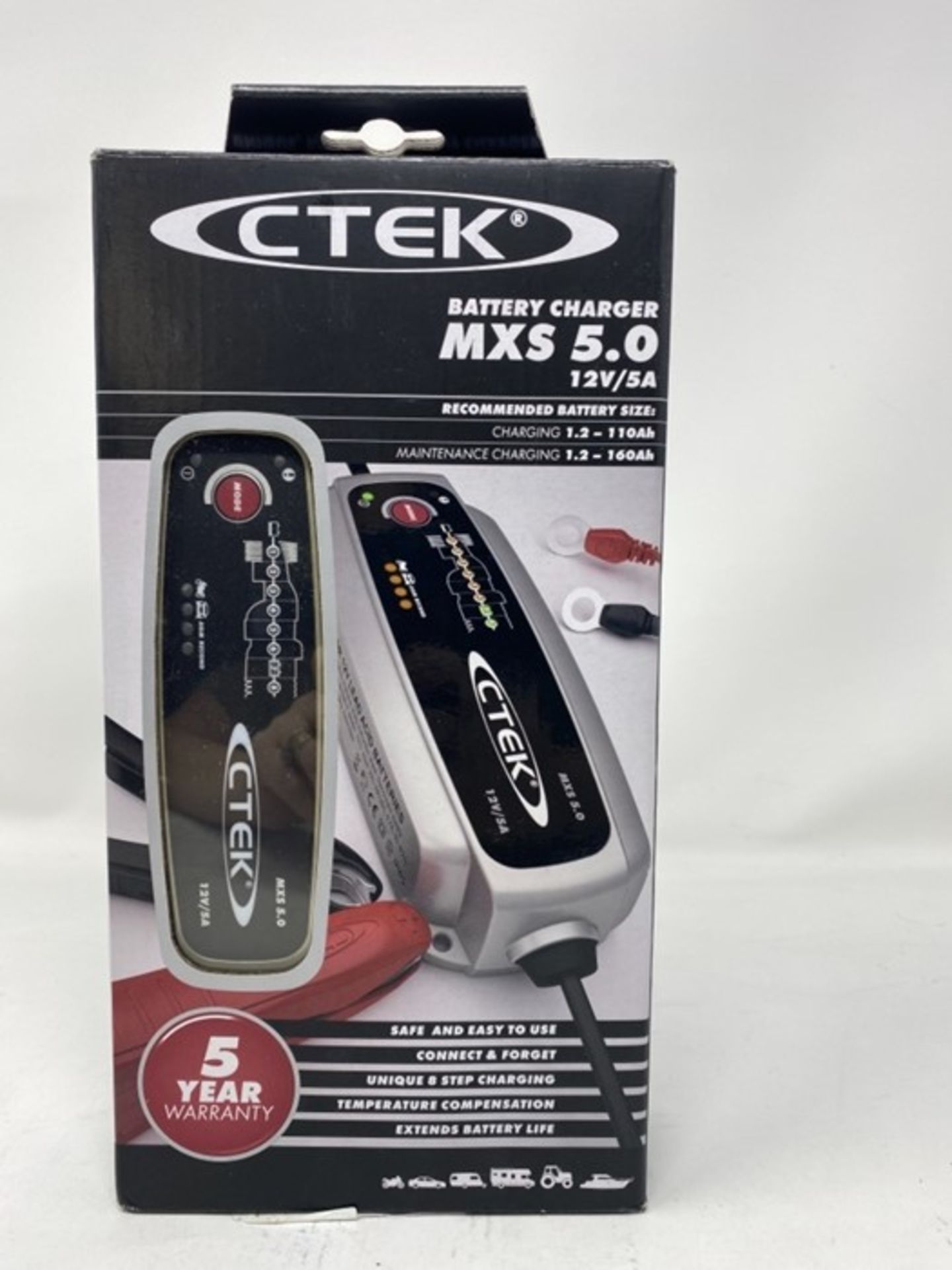 RRP £69.00 CTEK MXS 5.0 Fully Automatic Battery Charger (Ch - Image 2 of 2