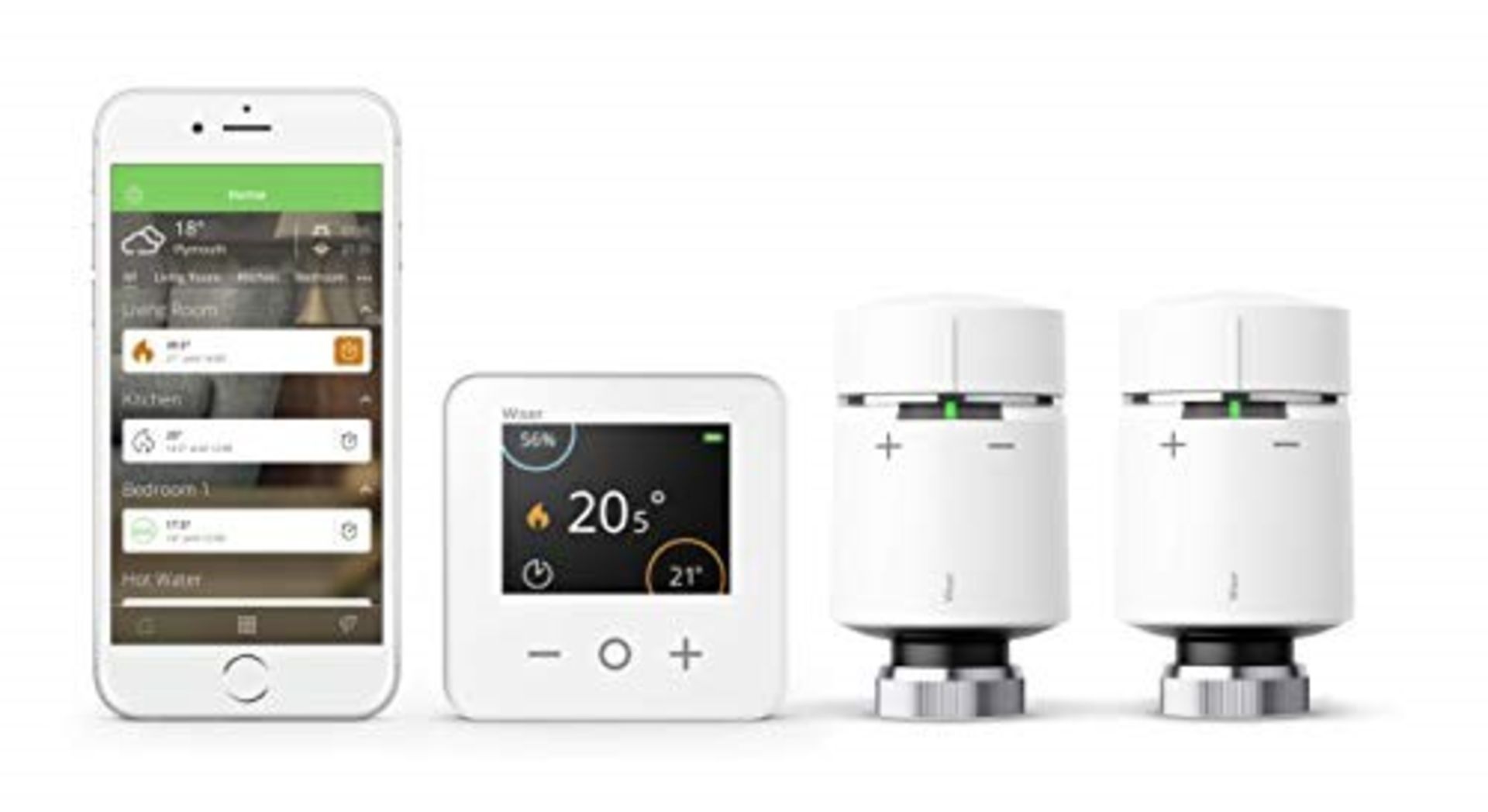 RRP £190.00 Drayton Wiser Multi-Zone Smart Thermostat and 2