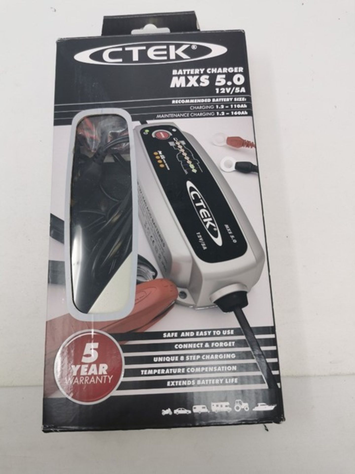 RRP £69.00 CTEK MXS 5.0 Fully Automatic Battery Charger (Ch - Image 2 of 3