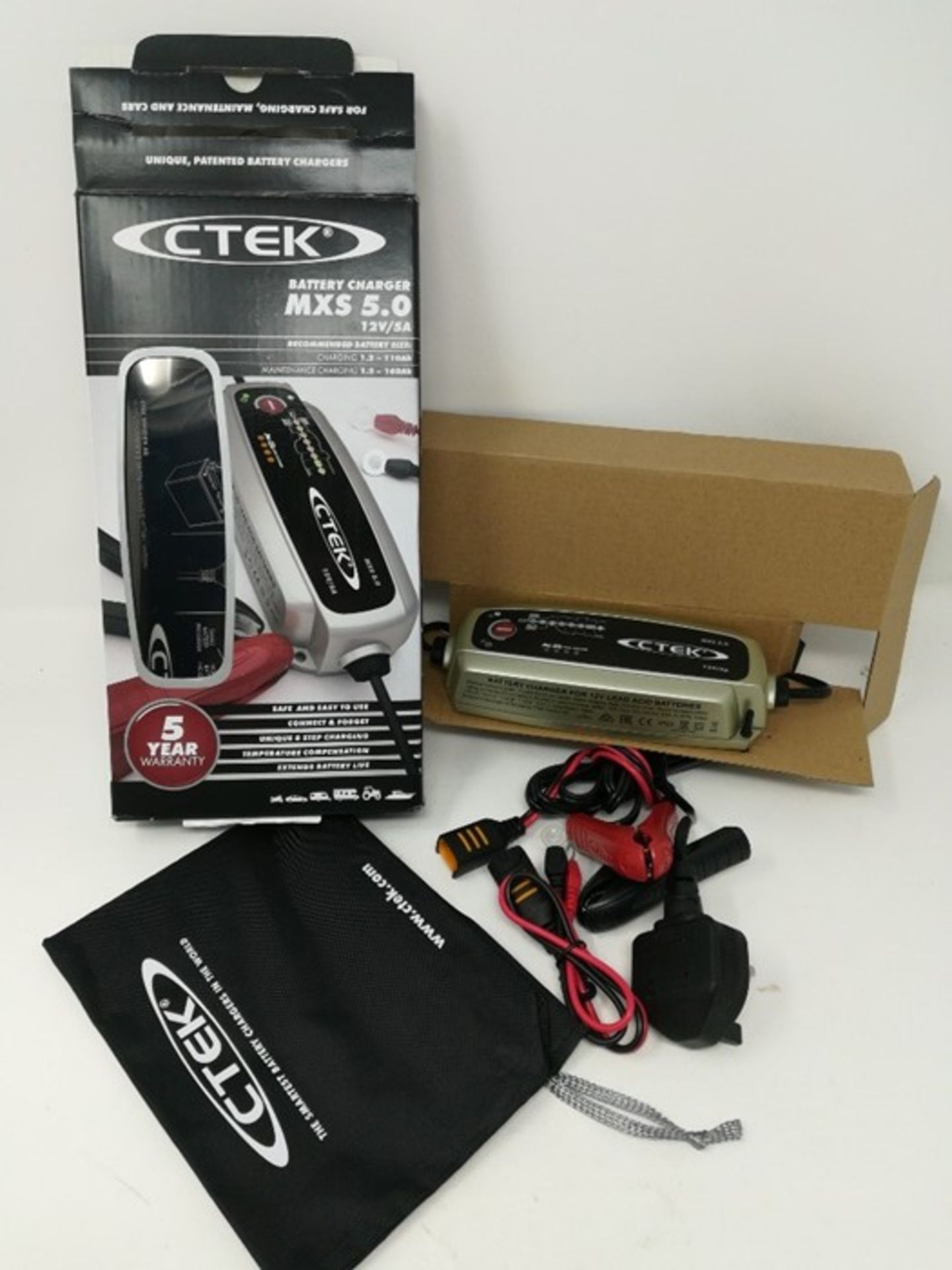 RRP £69.00 CTEK MXS 5.0 Fully Automatic Battery Charger (Ch - Image 2 of 2