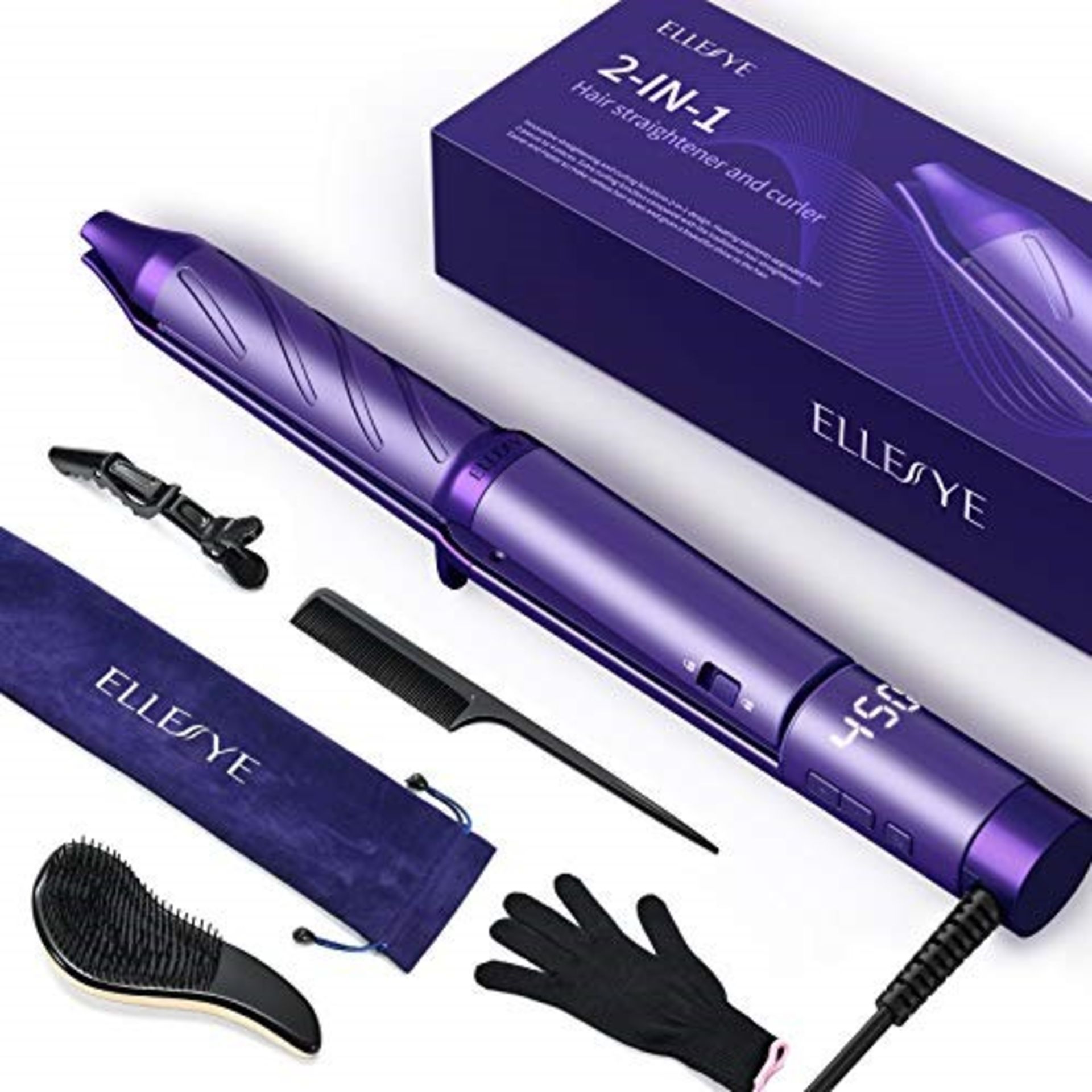 Hair Straighteners for Women, ELLESYE 2 in 1 Pro