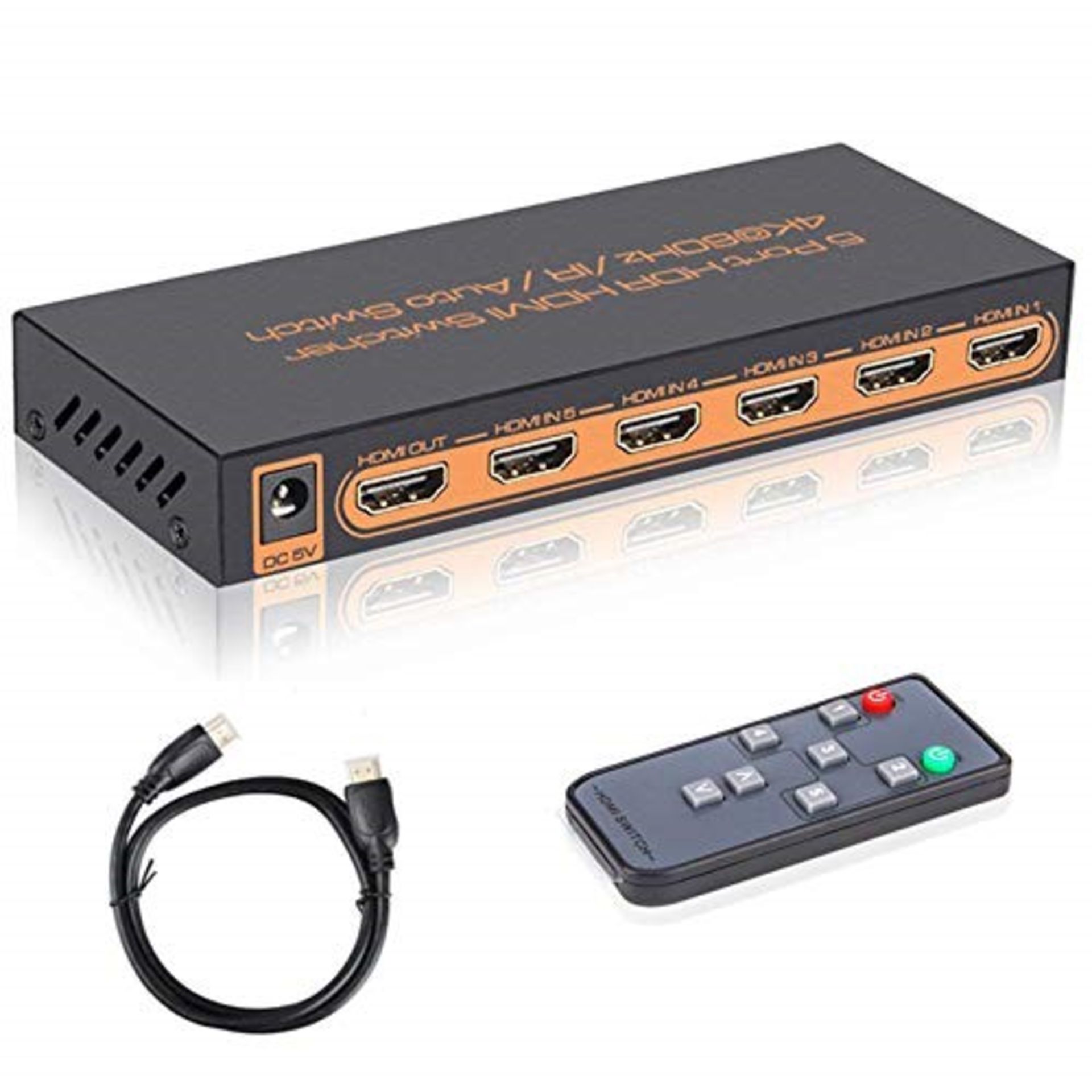 HDMI Switch 4k, HDMI Splitter Switch 5 In 1 Out