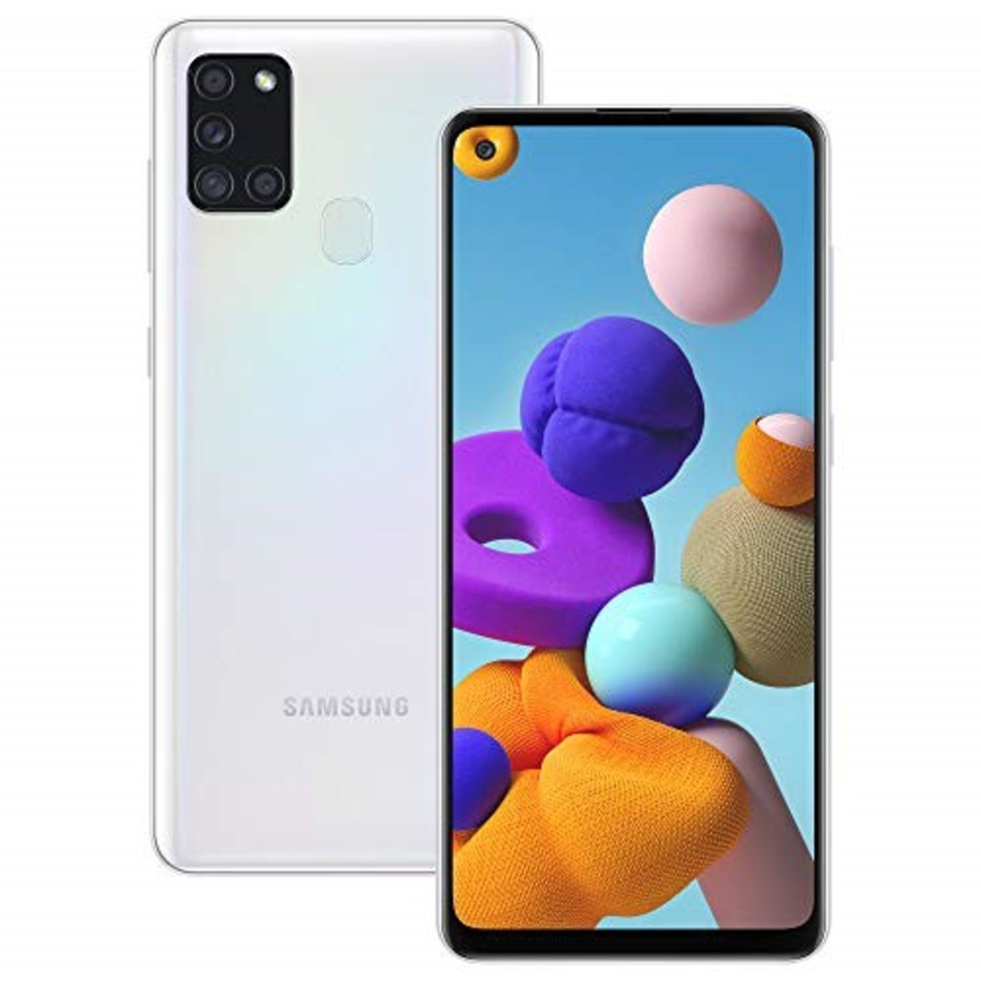 RRP £159.00 Samsung Galaxy A21s Android Smartphone, SIM Free (HAIRLINE CRACK)