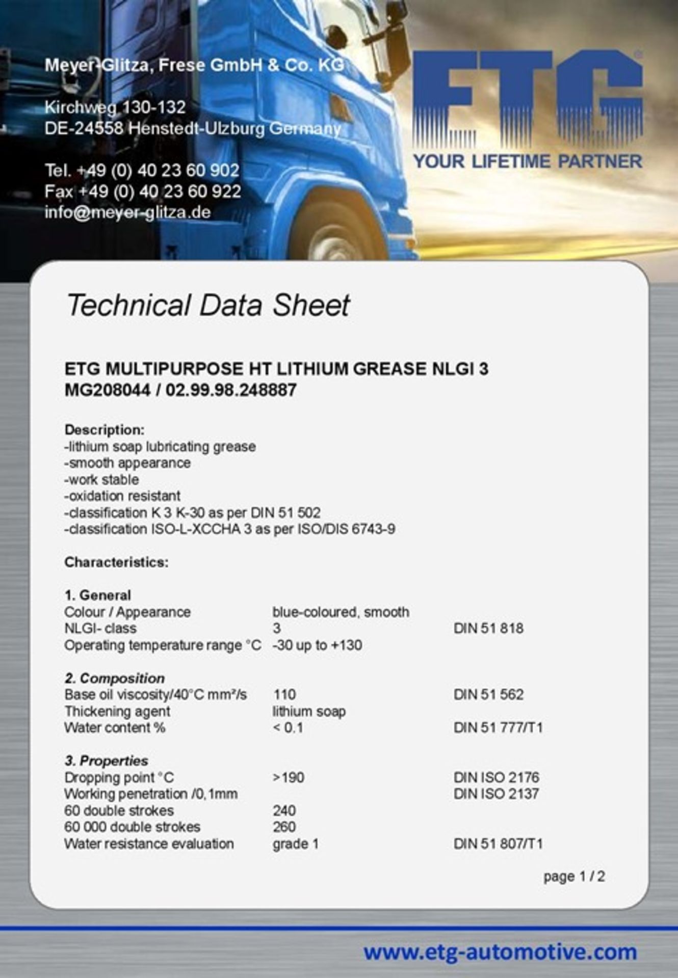 RRP £5356 - (NEW) 576x 1KG ETG Multipurpose High Temperature Lithium Grease – MG208044 (Made in Germ - Image 2 of 11