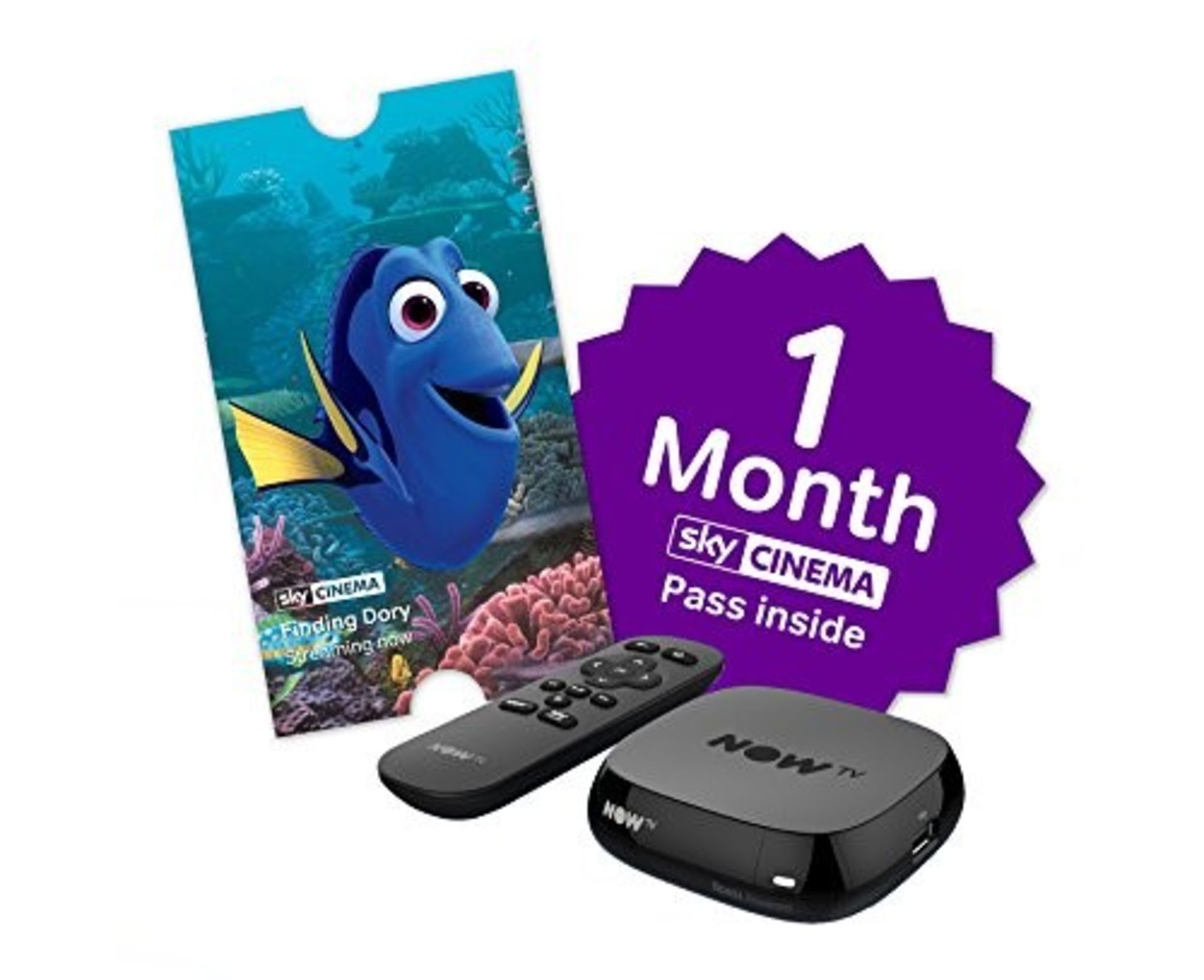 RRP £53.00 NOW TV Box with 6 Month Entertainment Pass