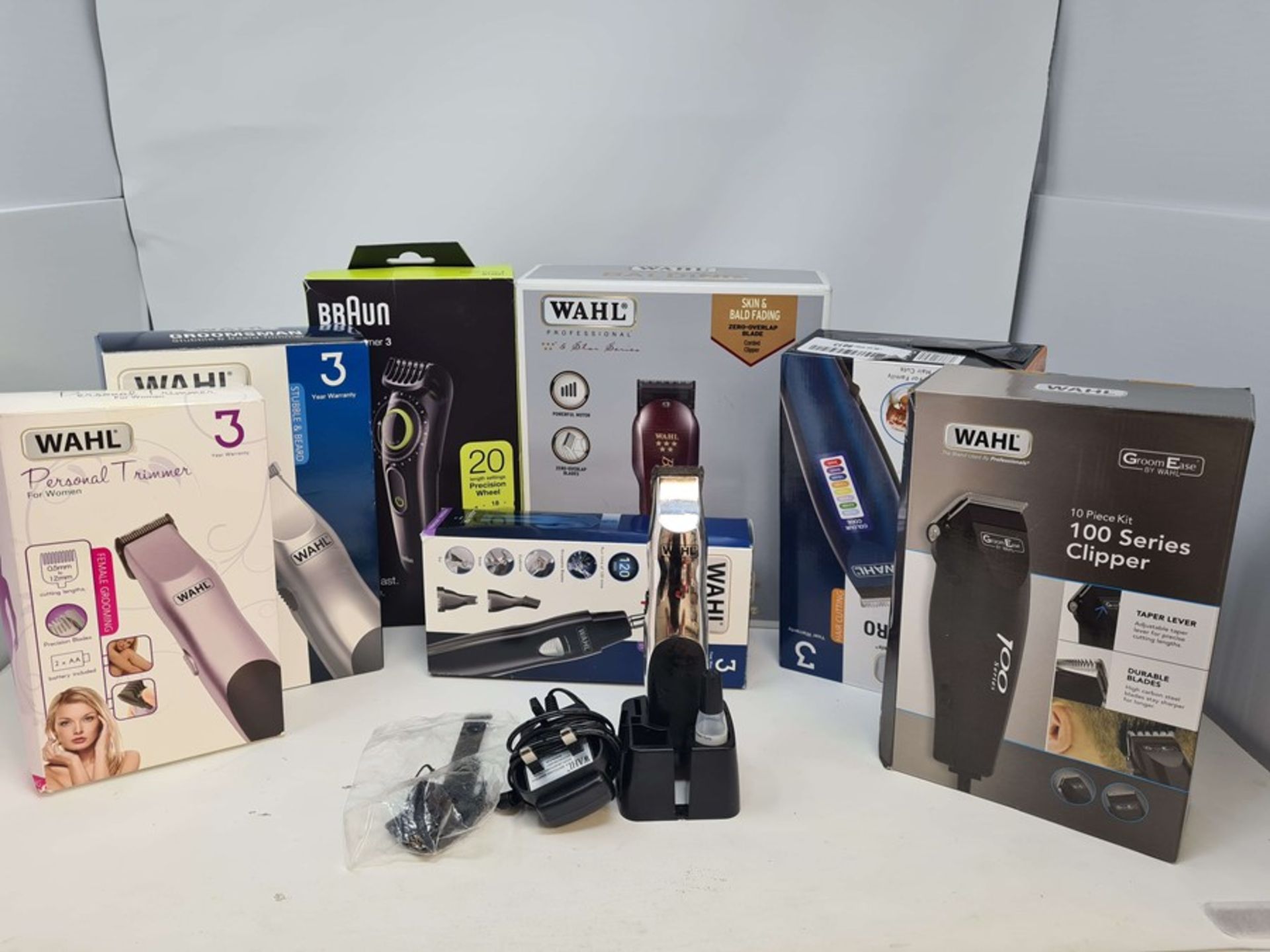 COMBINED RRP £118.00 LOT TO CONTAIN 8 ASSORTED Personal Care Appliances: GroomEase, Wahl, Wahl,