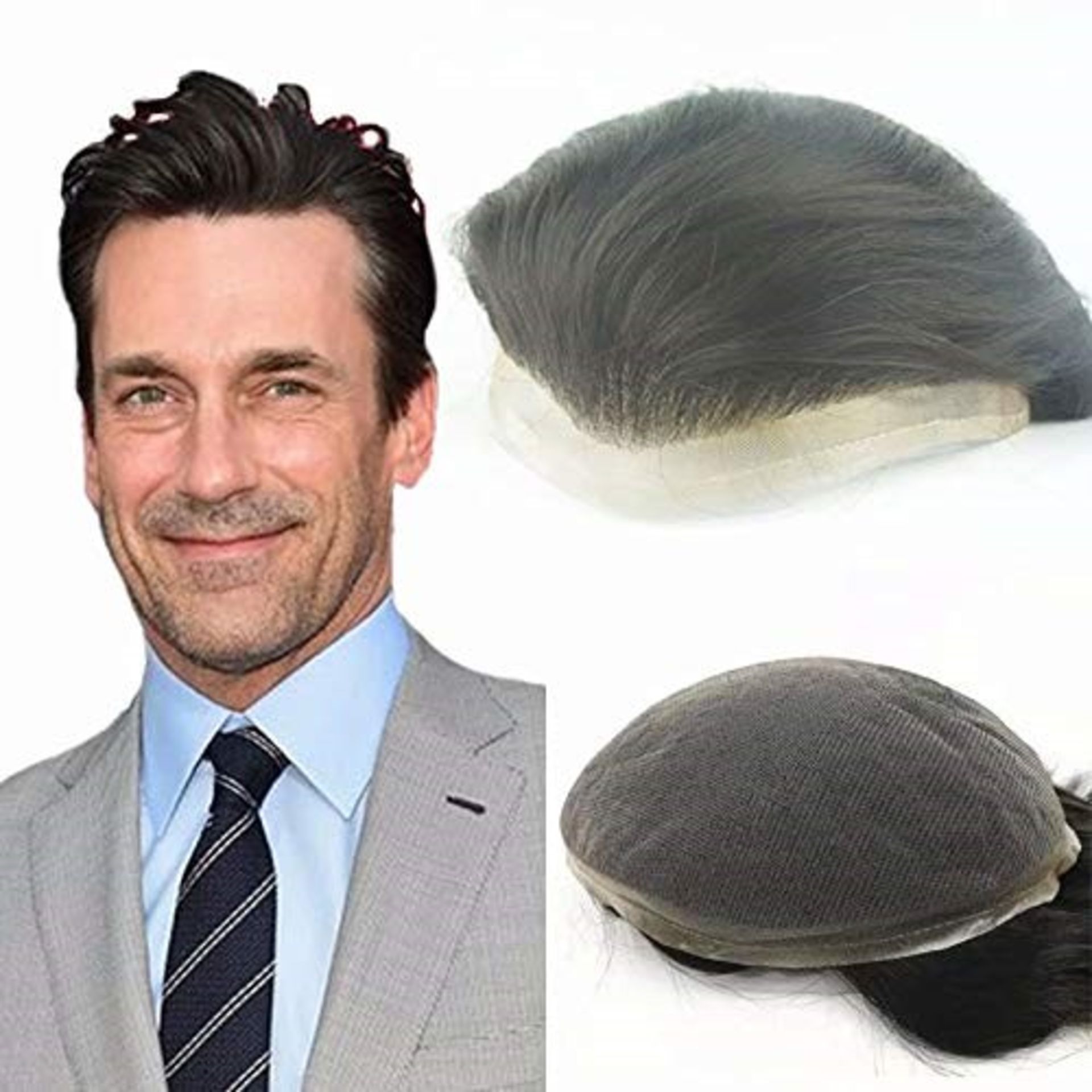 RRP £158.00 N.L.W. Mens toupee hair replacement System human