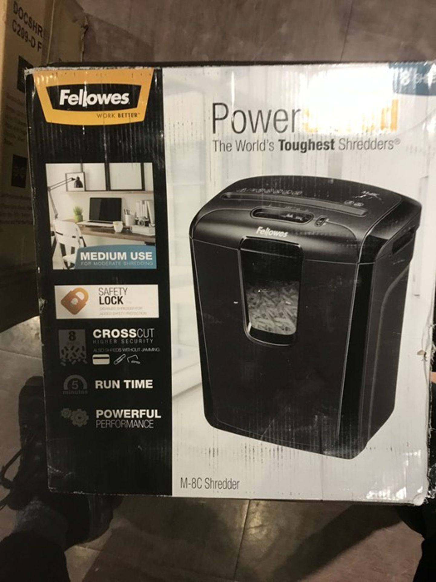 Fellowes Powershred M-8C 8 Sheet Cross Cut Perso - Image 2 of 2