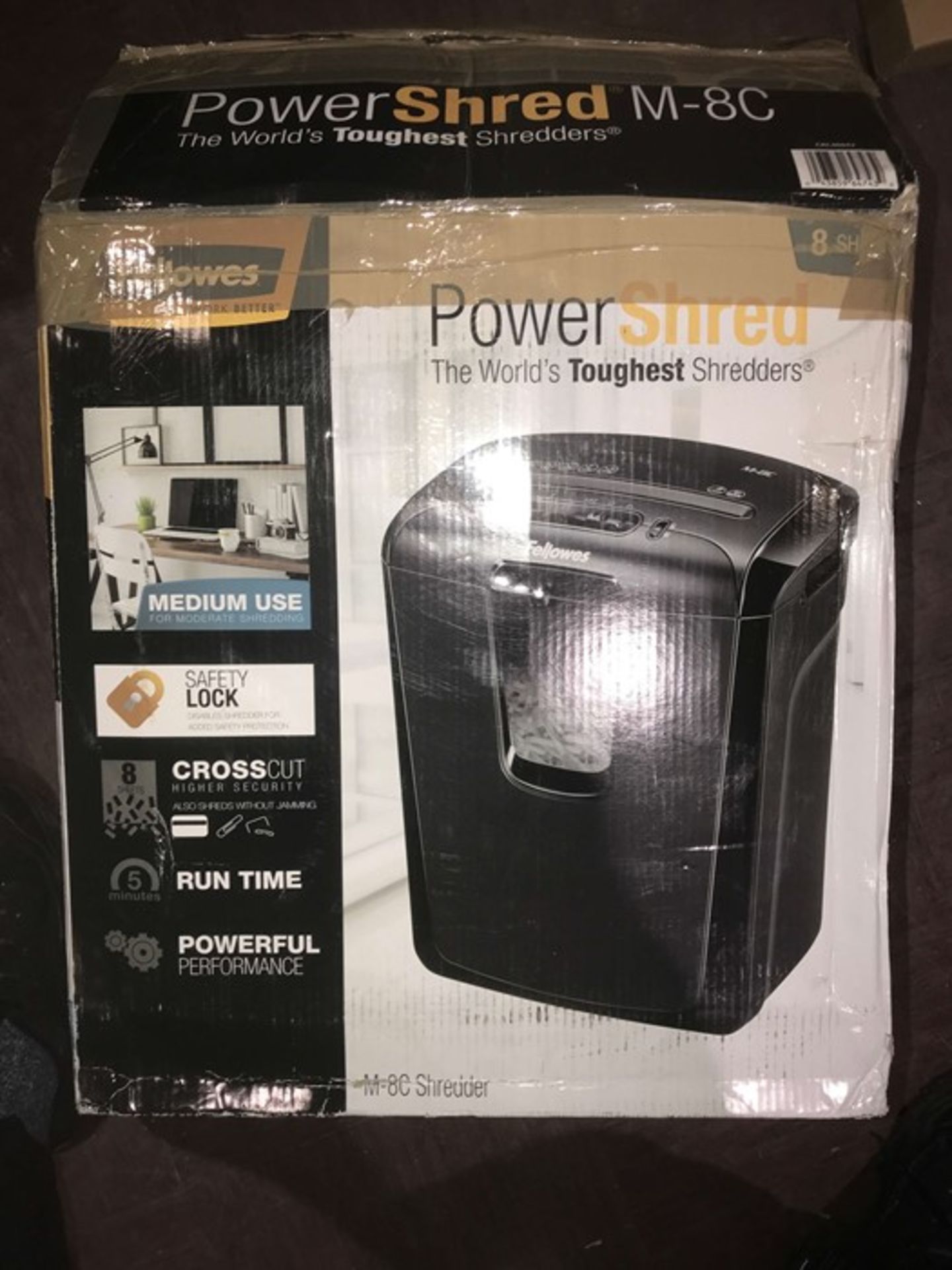 Fellowes Powershred M-8C 8 Sheet Cross Cut Perso - Image 2 of 2