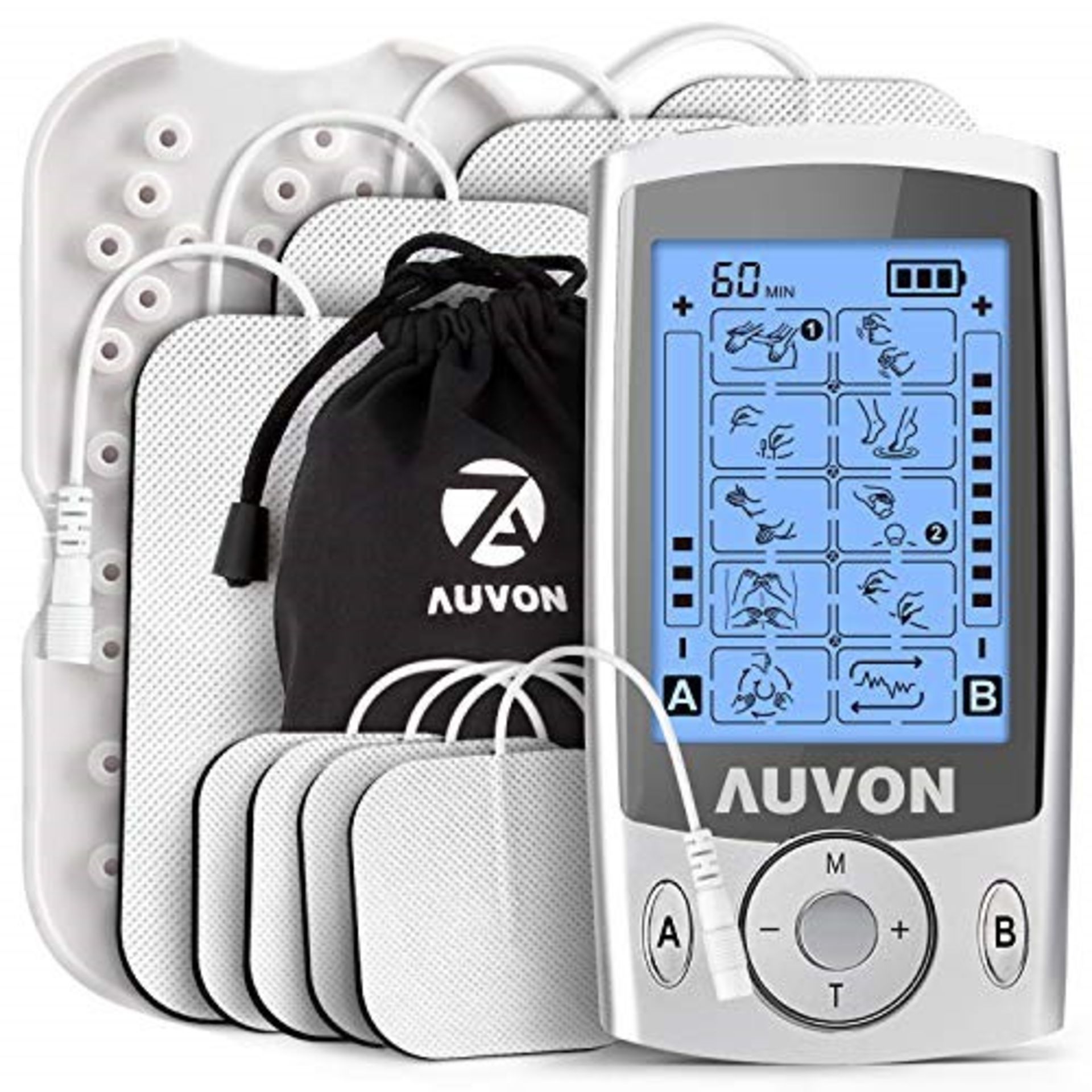 AUVON Dual Channel TENS Machine for Pain Relief,