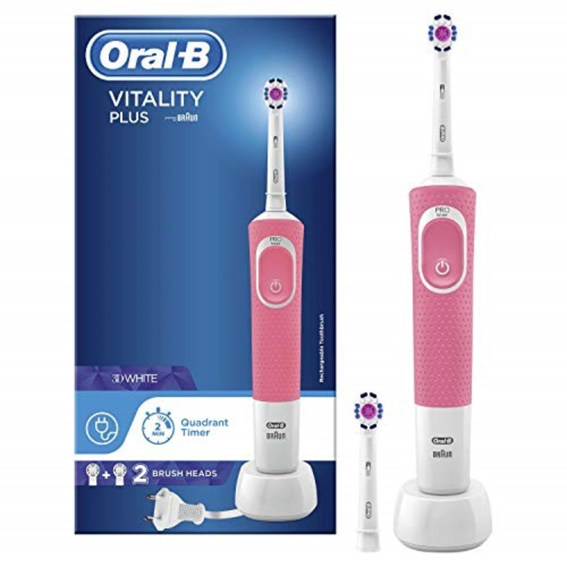 Oral-B Vitality Plus 3D White Electric Rechargea