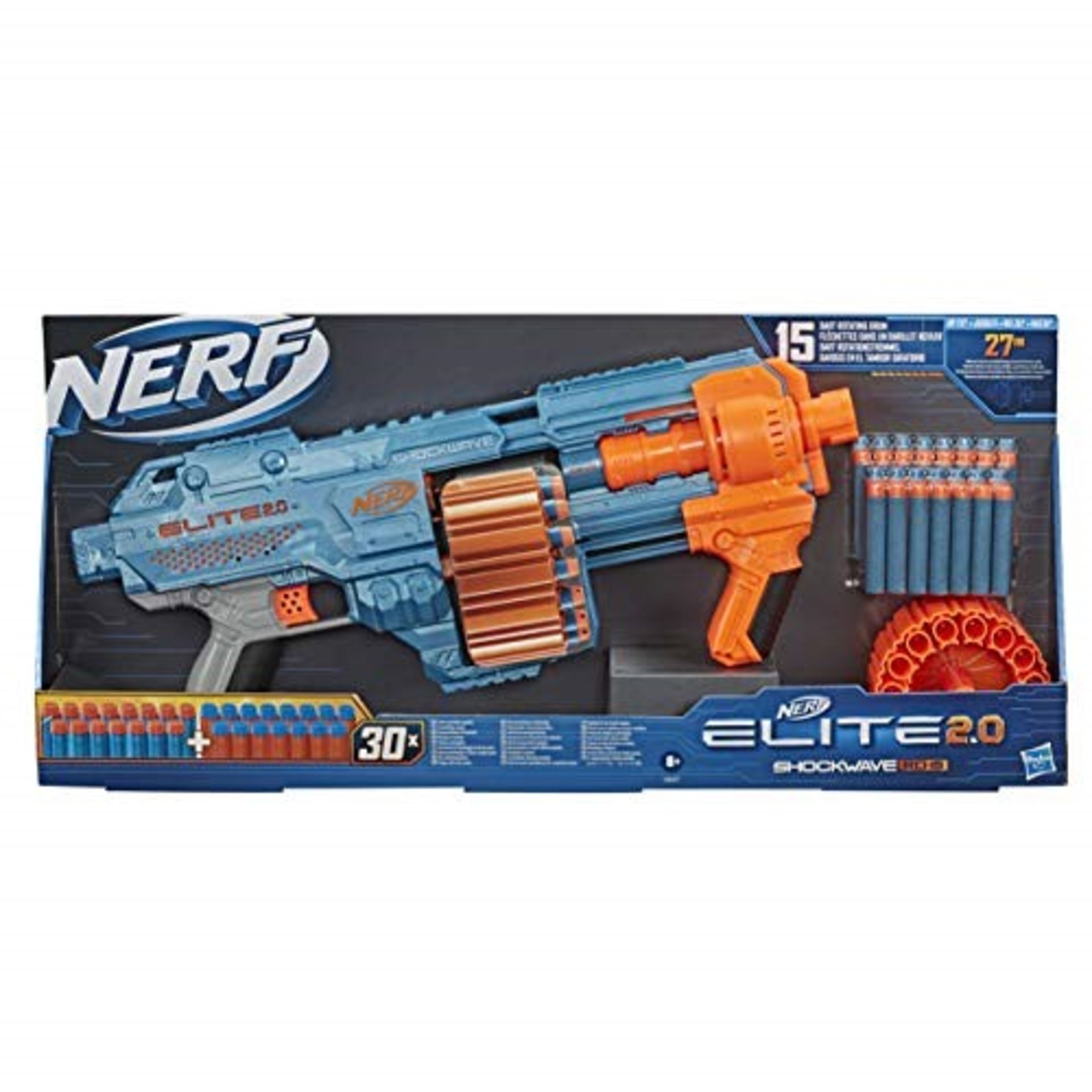 Nerf- Elite 2.0 Shockwave Rd-15, Color, estándar