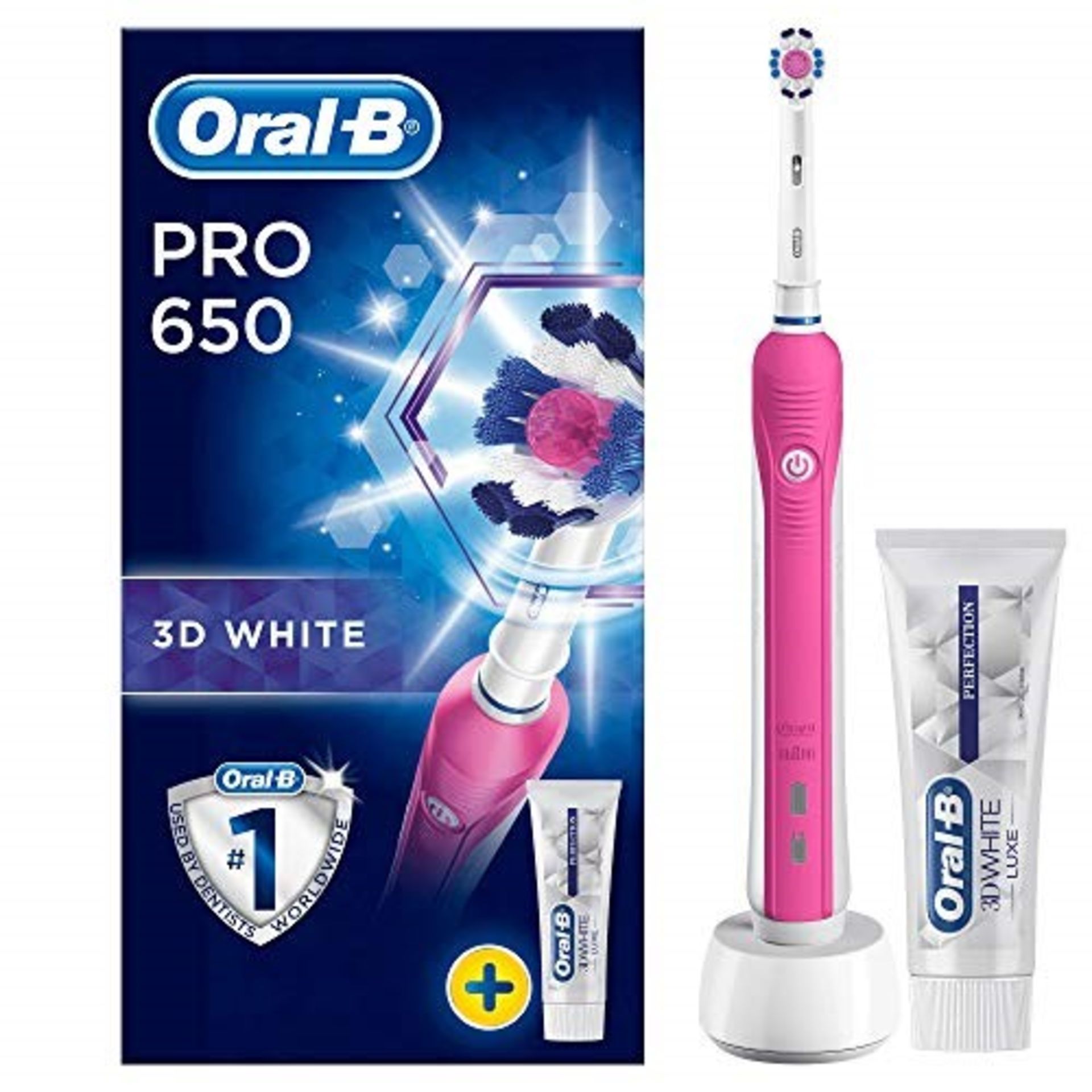Oral-B Pro 650 3D White Electric Rechargeable To