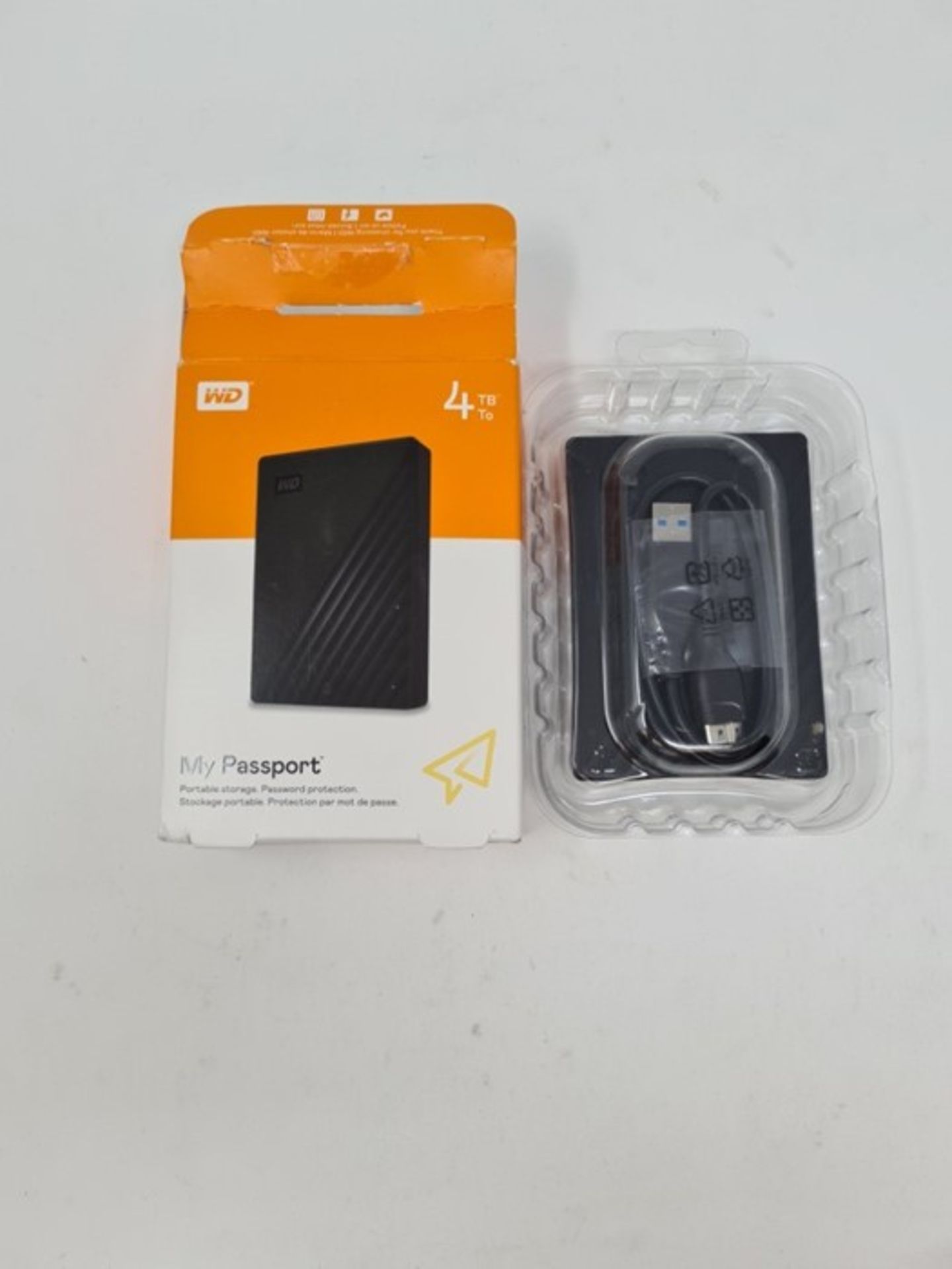 RRP £86.00 WD 4 TB My Passport Portable Hard Drive with Pas - Image 2 of 2