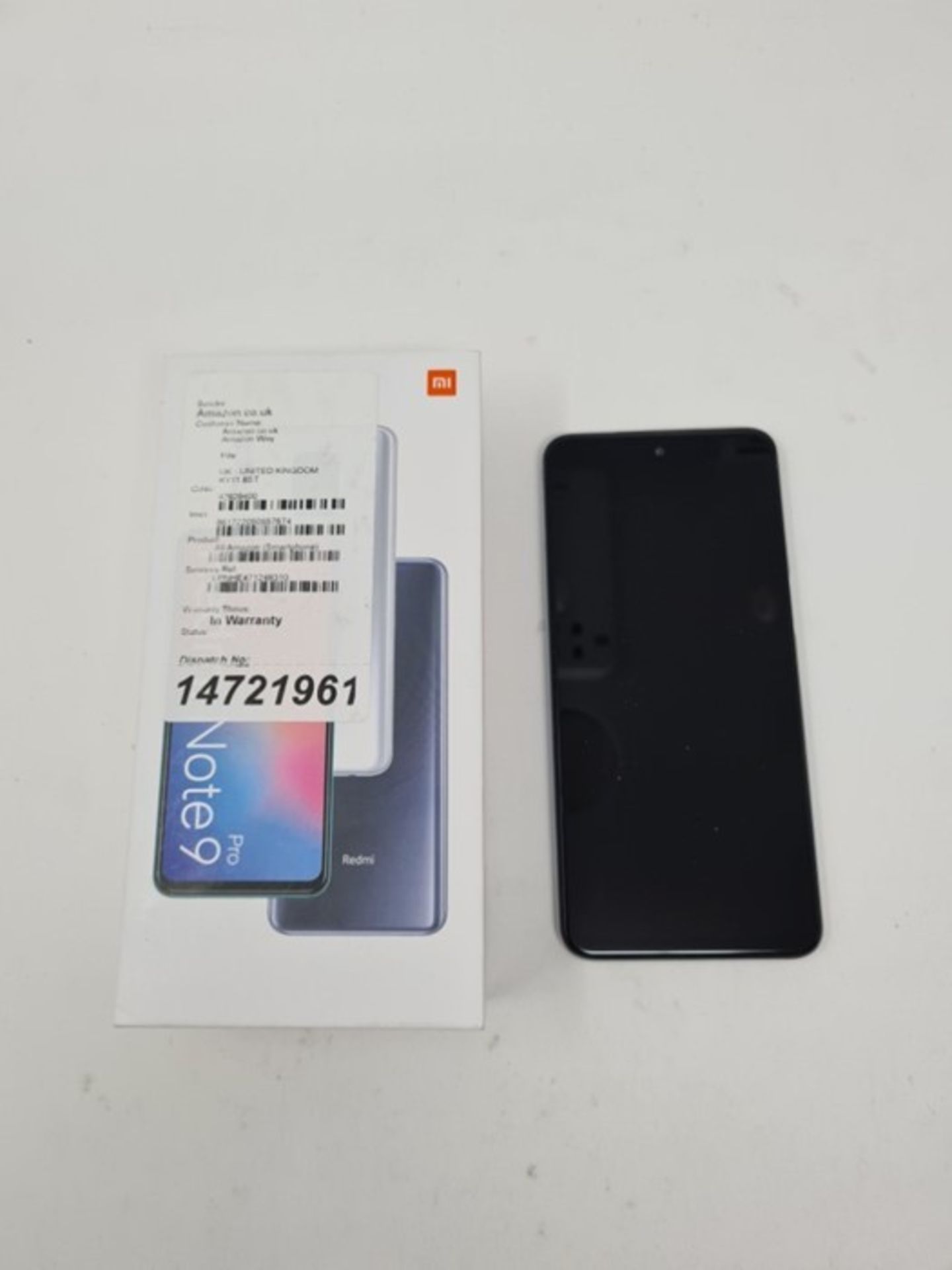 RRP £178.00 Xiaomi Redmi Note 9 Pro Smartphone 6GB RAM 128GB - Image 2 of 3