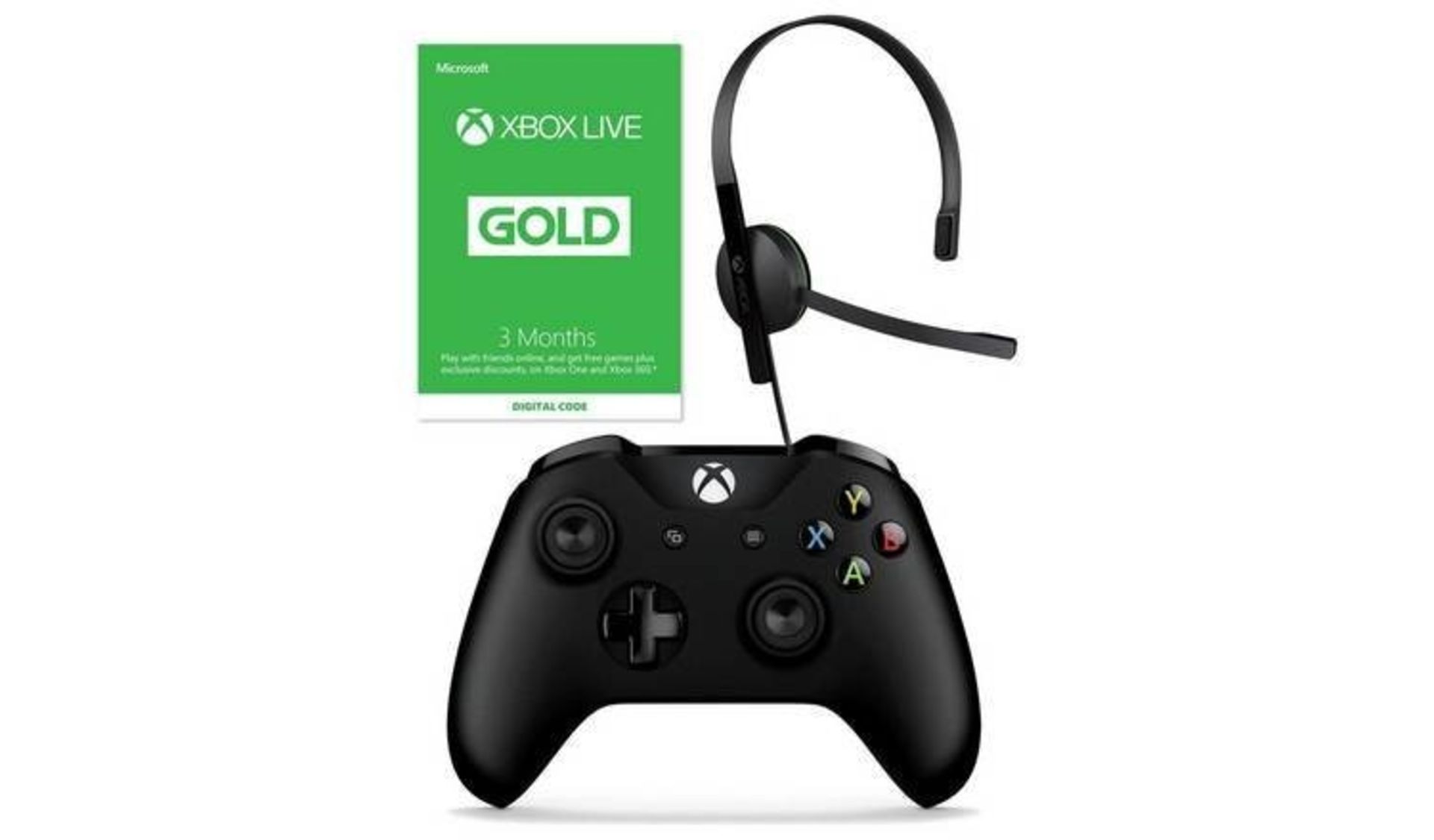 RRP £82.00 XB1 START PACK CONTROLLER 3MNTH HEADSET