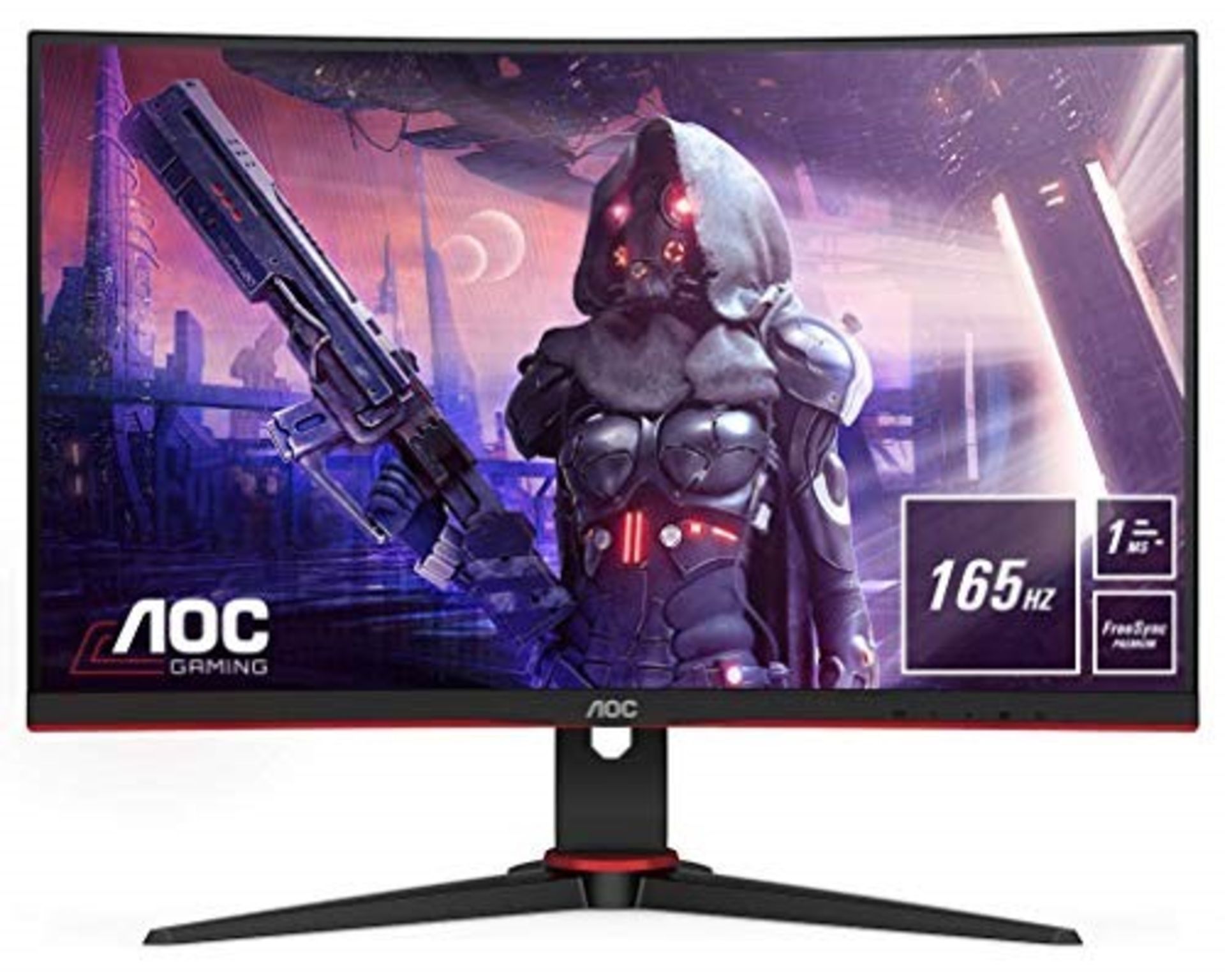 RRP £181.00 AOC Gaming C24G2AE - 24 Inch FHD Curved Monitor (BROKEN SCREEN)