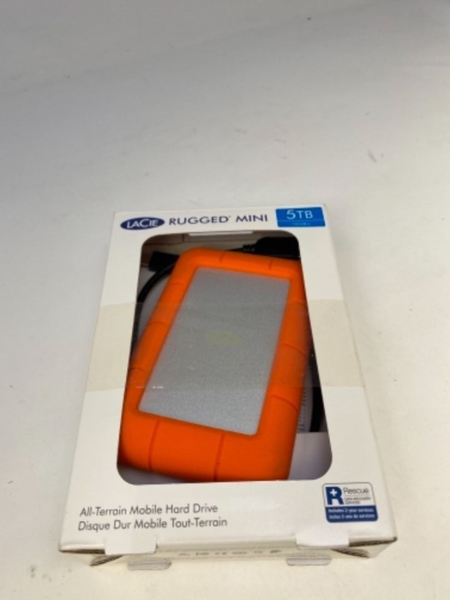 RRP £135.00 LaCie Rugged Mini, 5T,B USB 3.0 Portable 2.5 inch External Hard Drive for PC and Mac, - Image 2 of 2